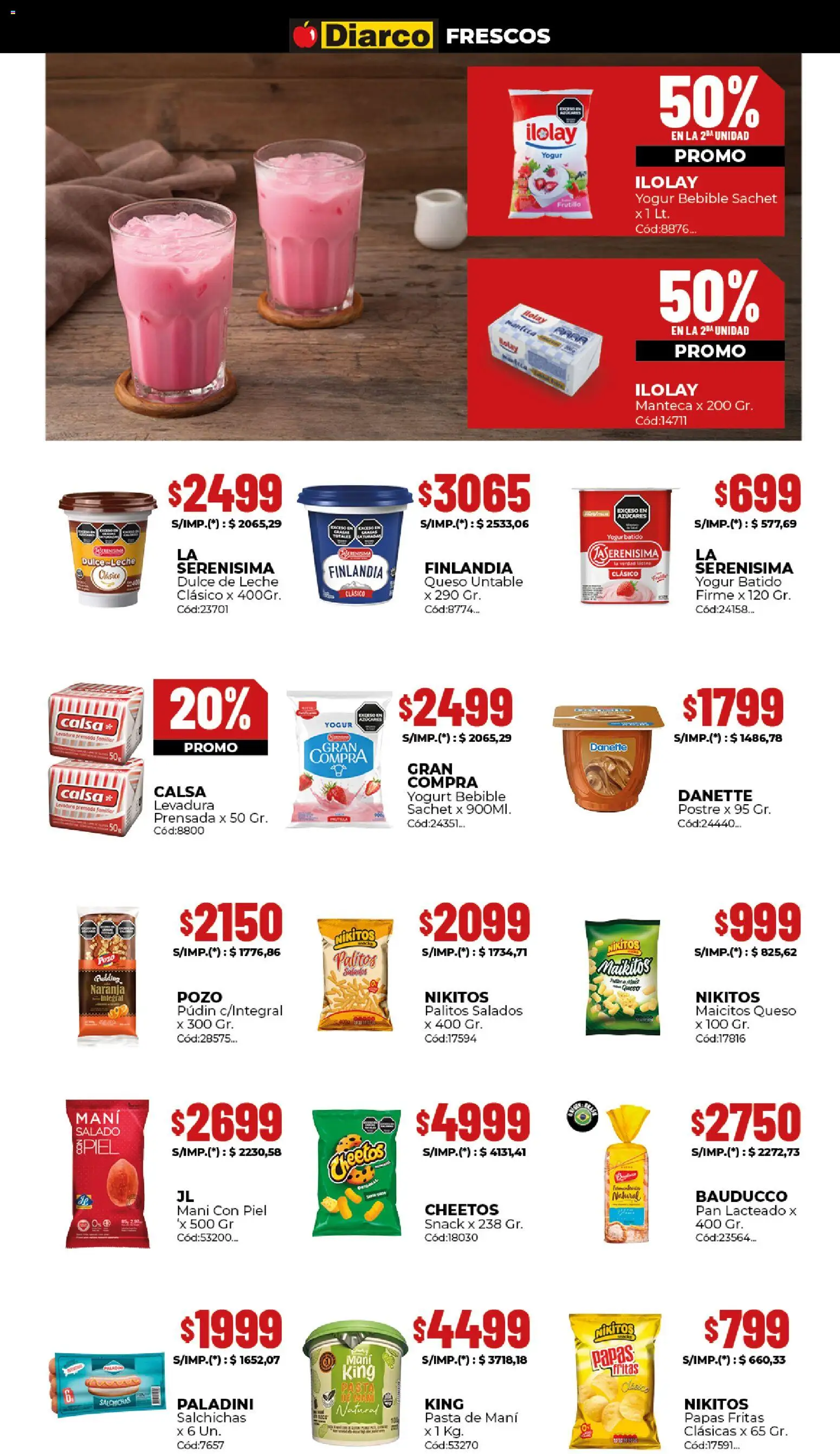 Diarco ofertas │ válido desde el 12.01.2026 | Página: 11 | Productos: Dulce de leche, Leche, Pan, Pasta