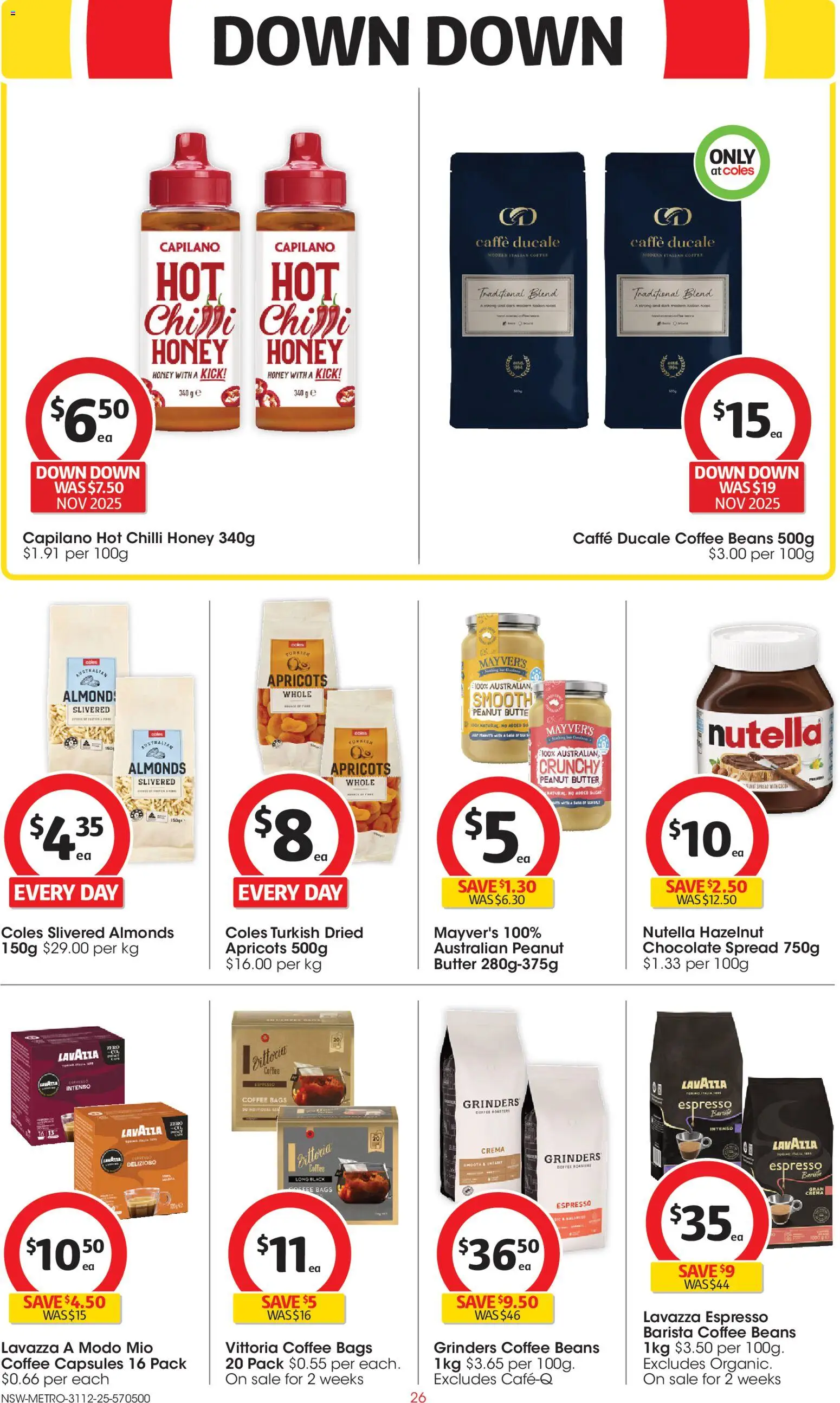 Coles catalogue - valid from 31.12.2025 | Page: 26 | Products: Butter, Chocolate, Honey, Modem