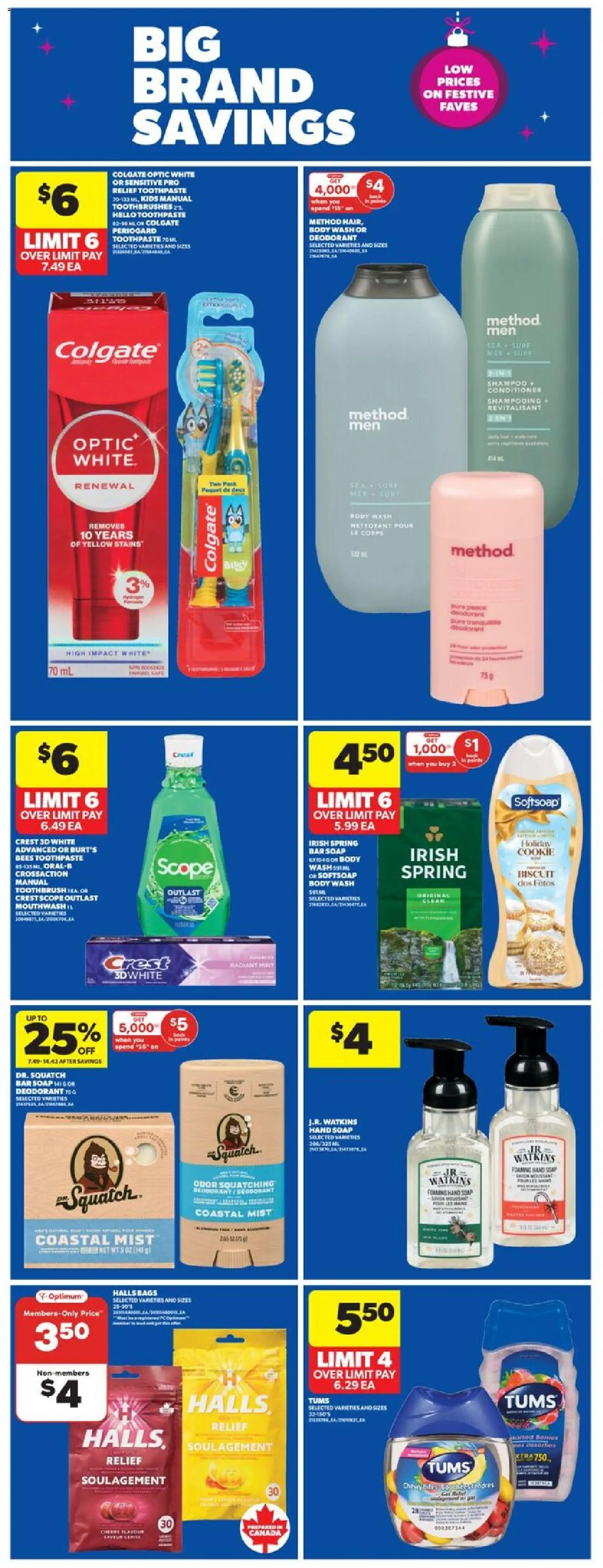 Real Canadian Superstore flyer valid from 27.11.2025 | Page: 24 | Products: Shampoo, Conditioner, Body wash, Mouthwash