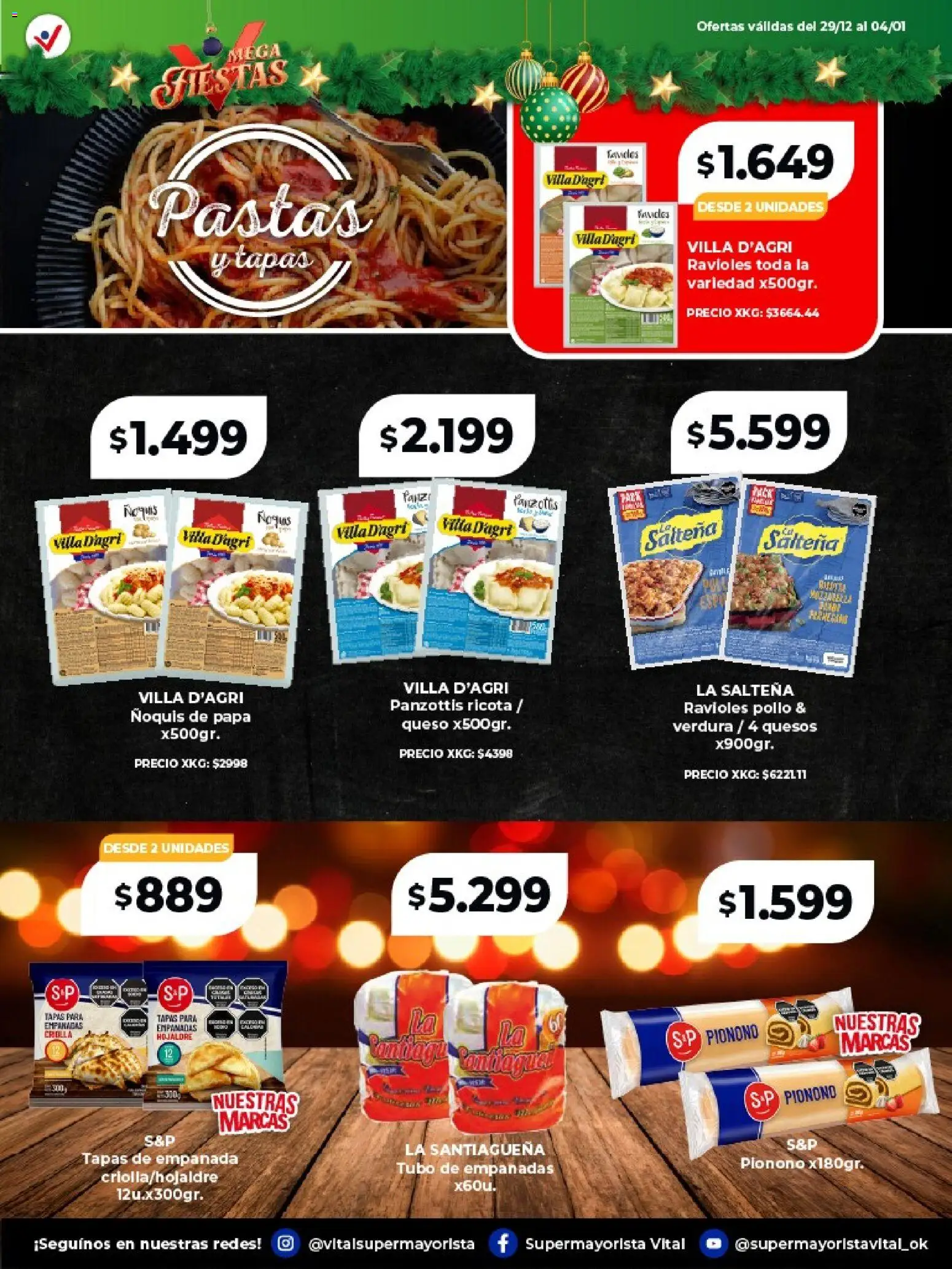 Vital - Especial de frescos │ válido desde el 29.12.2025 | Página: 7 | Productos: Pollo, Papa, Ravioles, Pionono