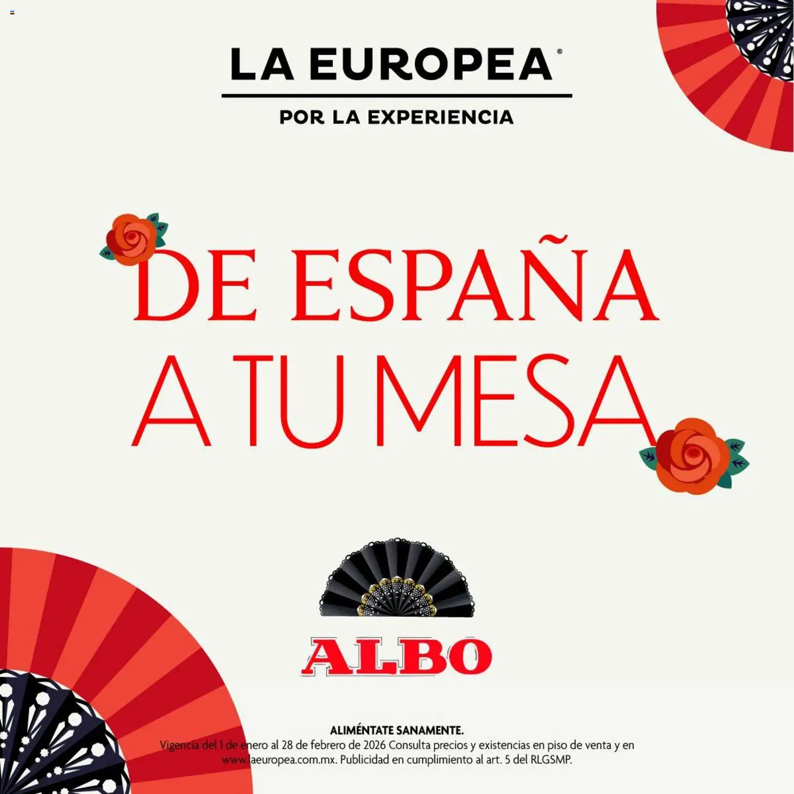 Nuevas ofertas de La Europea válidas en toda la República Mexicana desde el 01.01.2026. ¡Encuentra las mejores ofertas en La Europea catálogo De España a tu mesa! | Página: 1 | Productos: Mesa