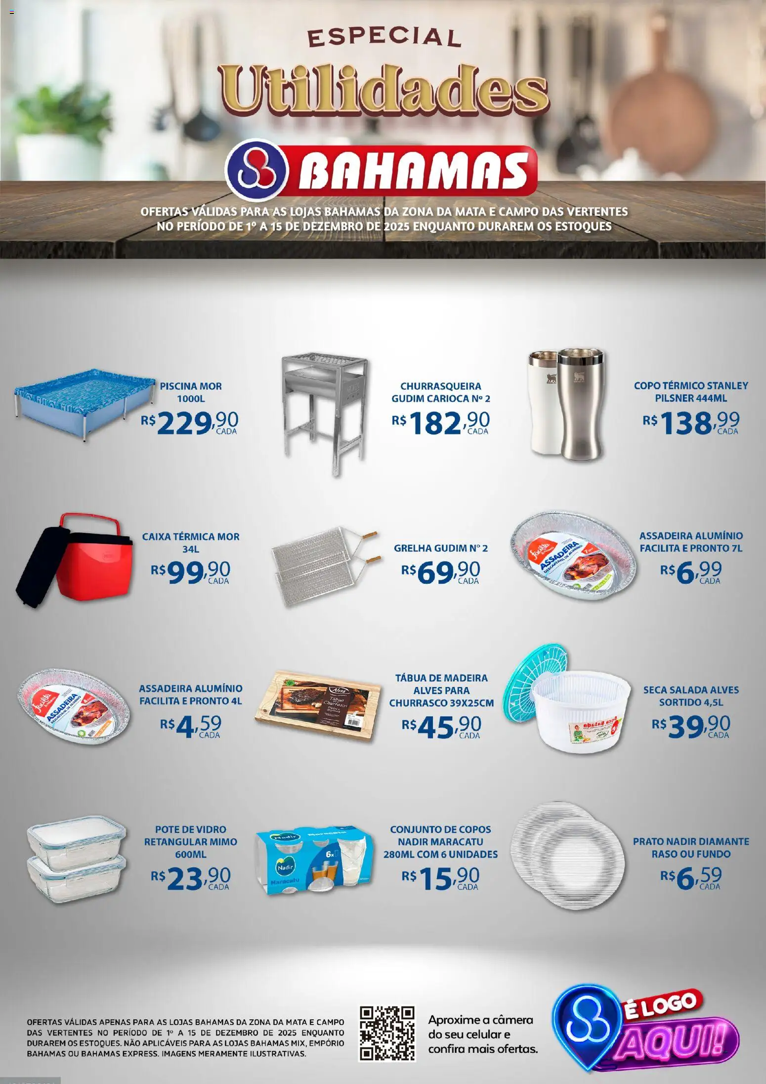 Bahamas Supermercados Folheto - válido de 01.12.2025 | Página: 1 | Produtos: Celular, Caixa térmica, Piscina, Tábua