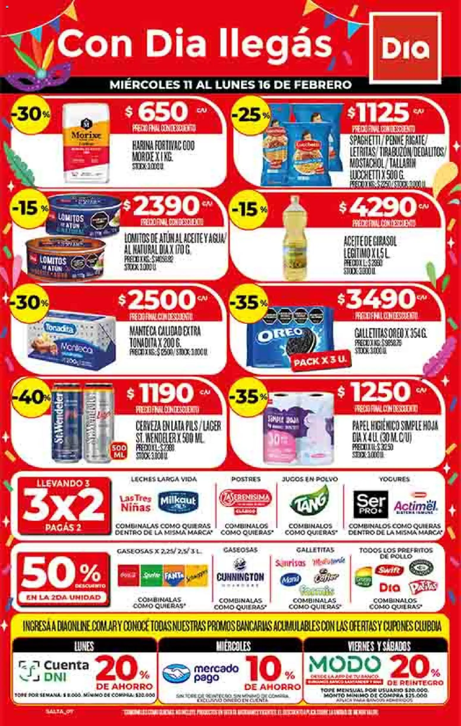 Dia - Ofertas - Salta y Jujuy │ válido desde el 11.02.2026 | Página: 1 | Productos: Harina, Aceite, Agua, Manteca