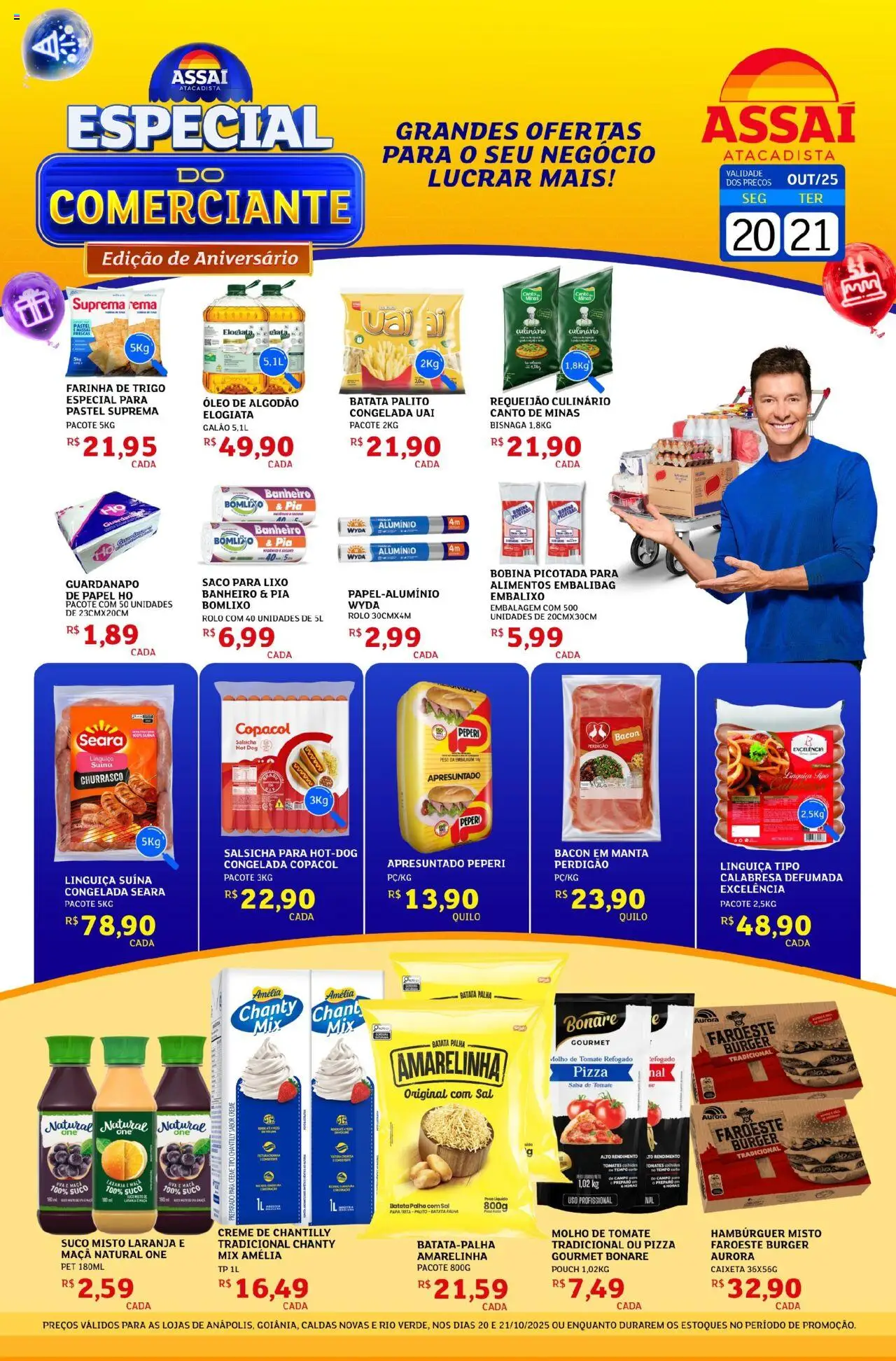 Assaí Atacadista Folheto - válido de 20.10.2025 | Página: 1 | Produtos: Óleo, Suco, Pia, Requeijão