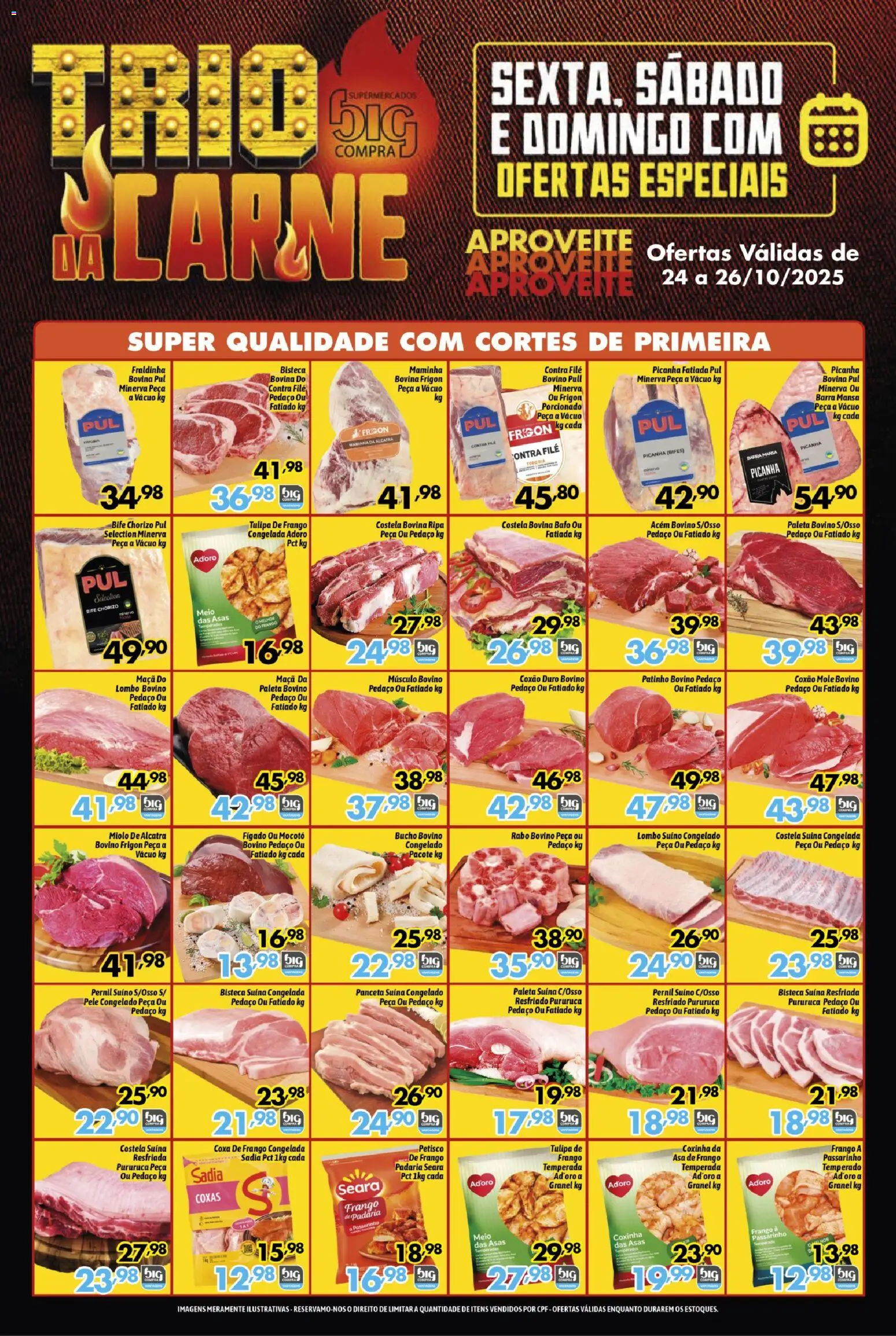 Big Compra Folheto - válido de 24.10.2025 | Página: 1 | Produtos: Alcatra, Contra filé, Coxa de frango, Lombo
