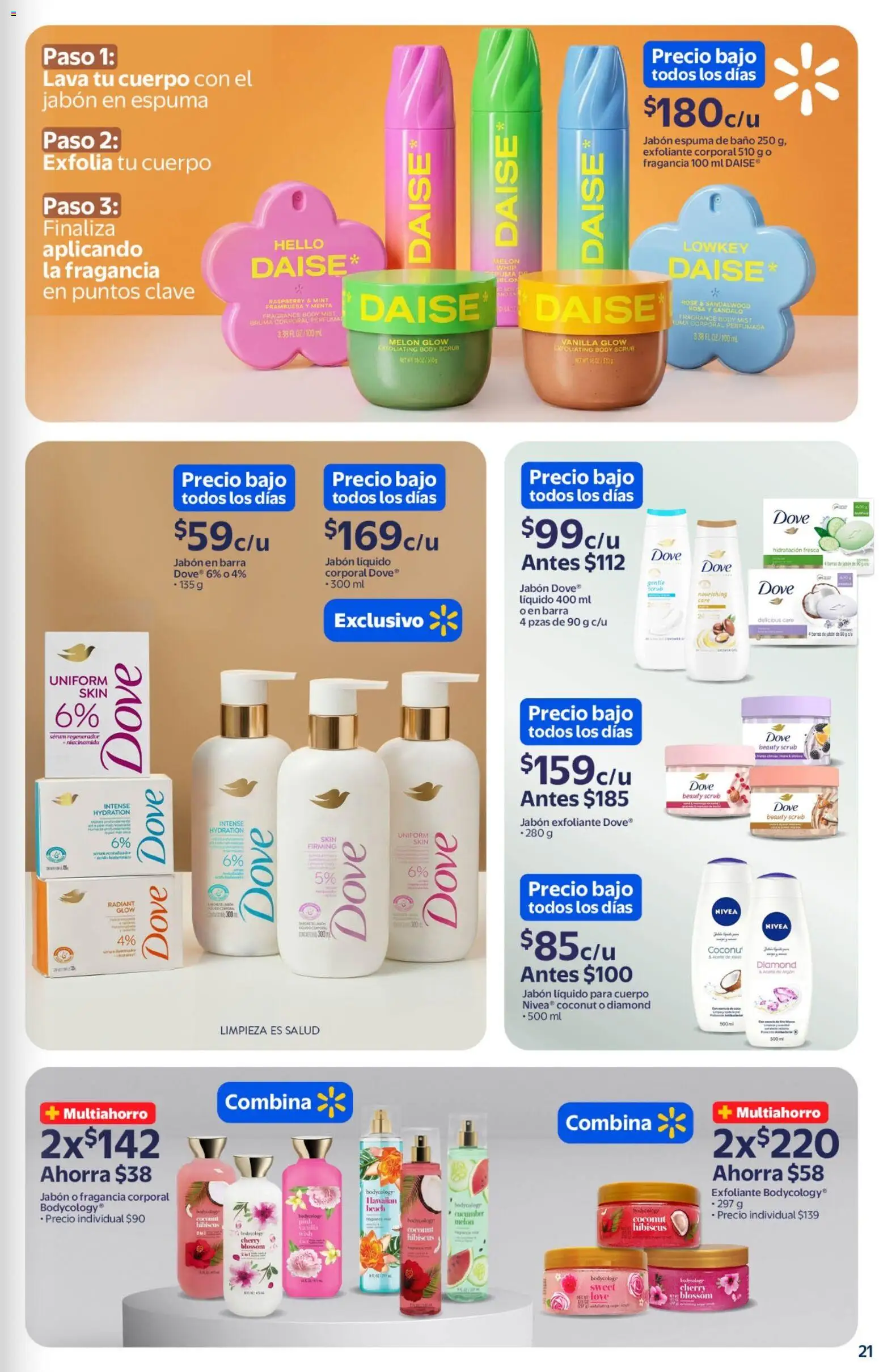 Nuevas ofertas de Walmart válidas en toda la República Mexicana desde el 11.02.2026. ¡Encuentra las mejores ofertas en Walmart folleto! | Página: 21 | Productos: Melón, Body, Fragancia, Espuma de baño