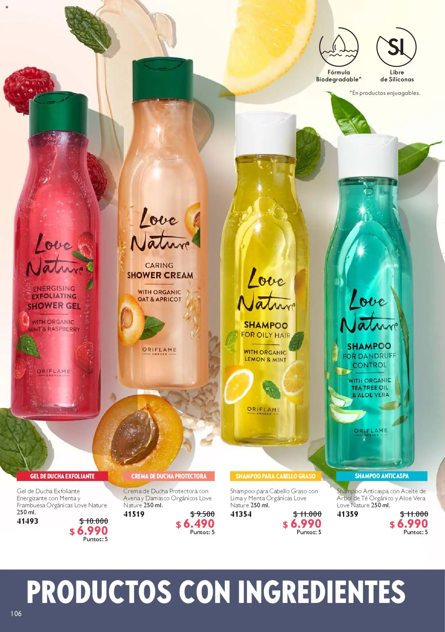 Oriflame ofertas  │ válido desde el 28.03.2026 | Página: 106 | Productos: Ducha, Gel de ducha, Té, Crema