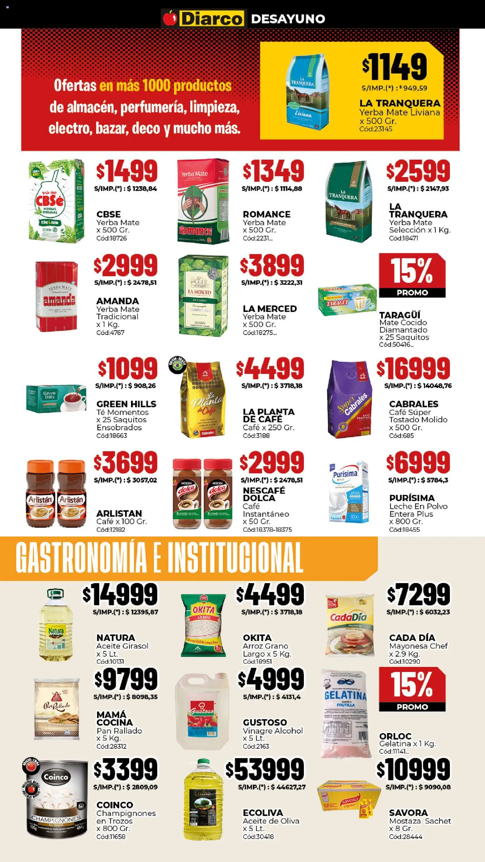 Diarco - Black Friday │ válido desde el 17.11.2025 | Página: 8 | Productos: Leche en polvo, Té, Mate cocido, Planta