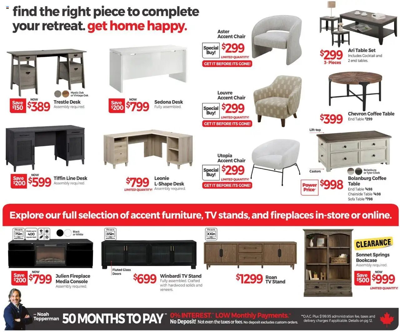 Tepperman's flyer valid from 11.09.2025 | Page: 7 | Products: Tv, Coffee table, Table, Chair