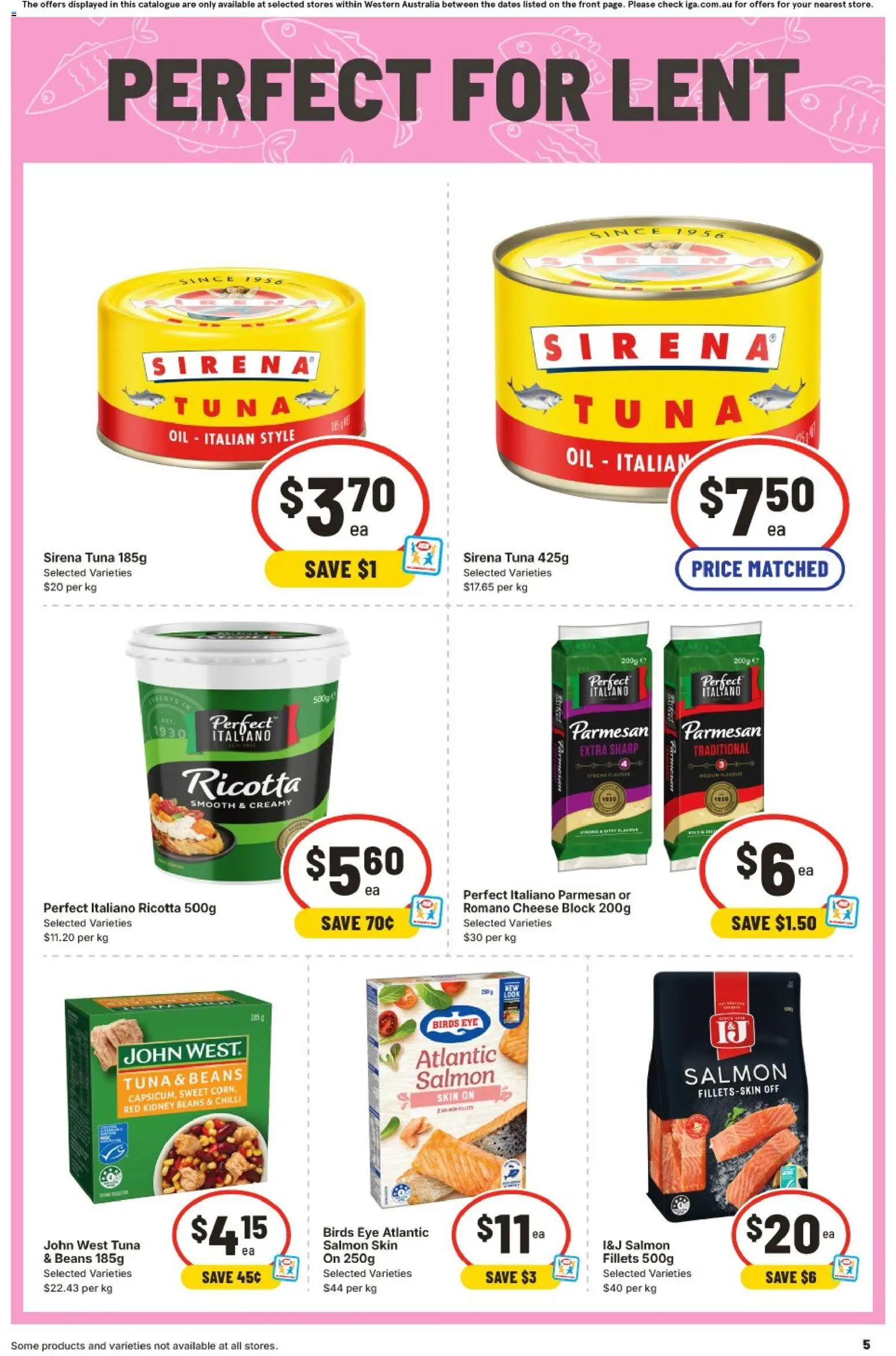 IGA catalogue - valid from 25.03.2026 | Page: 5 | Products: Cheese, Oil, Salmon, Chilli