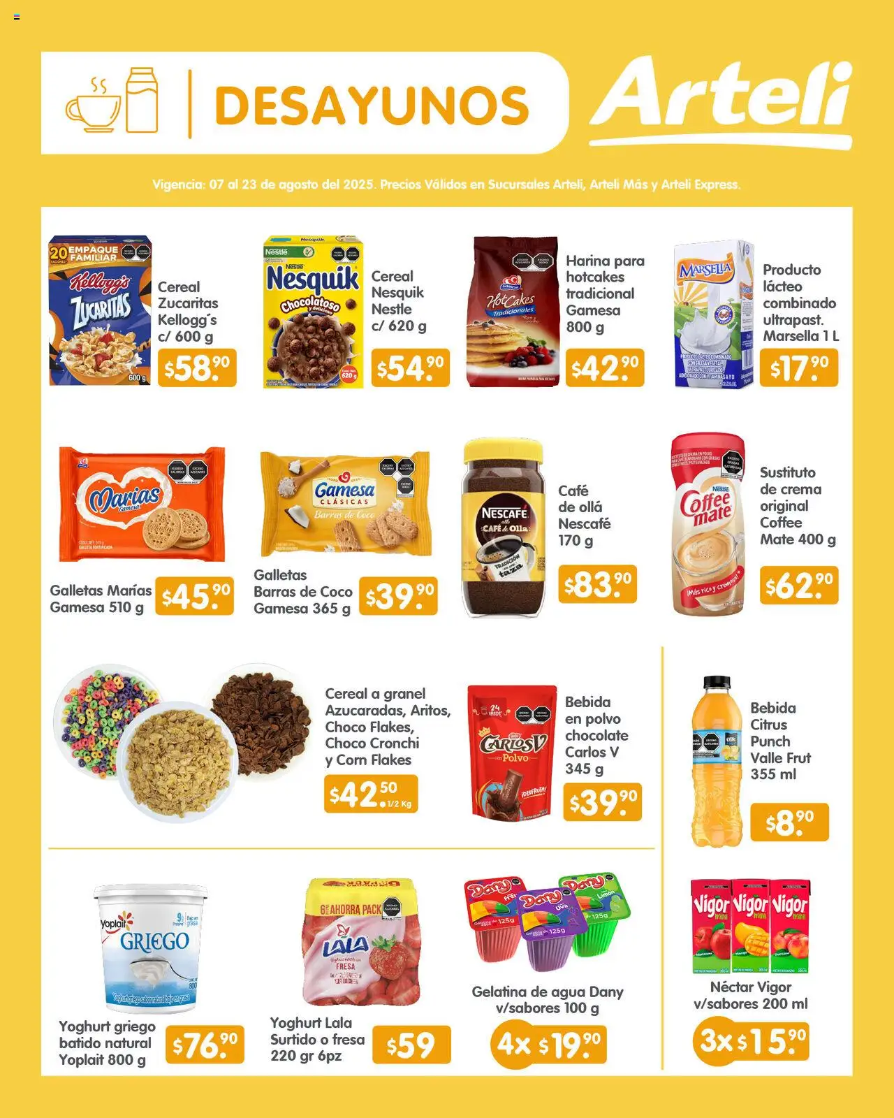 Nuevas ofertas de Arteli válidas en toda la República Mexicana desde el 07.08.2025. ¡Encuentra las mejores ofertas en Arteli - Folleto Quincenal ! | Página: 4 | Productos: Fresa, Gelatina, Crema, Vasos