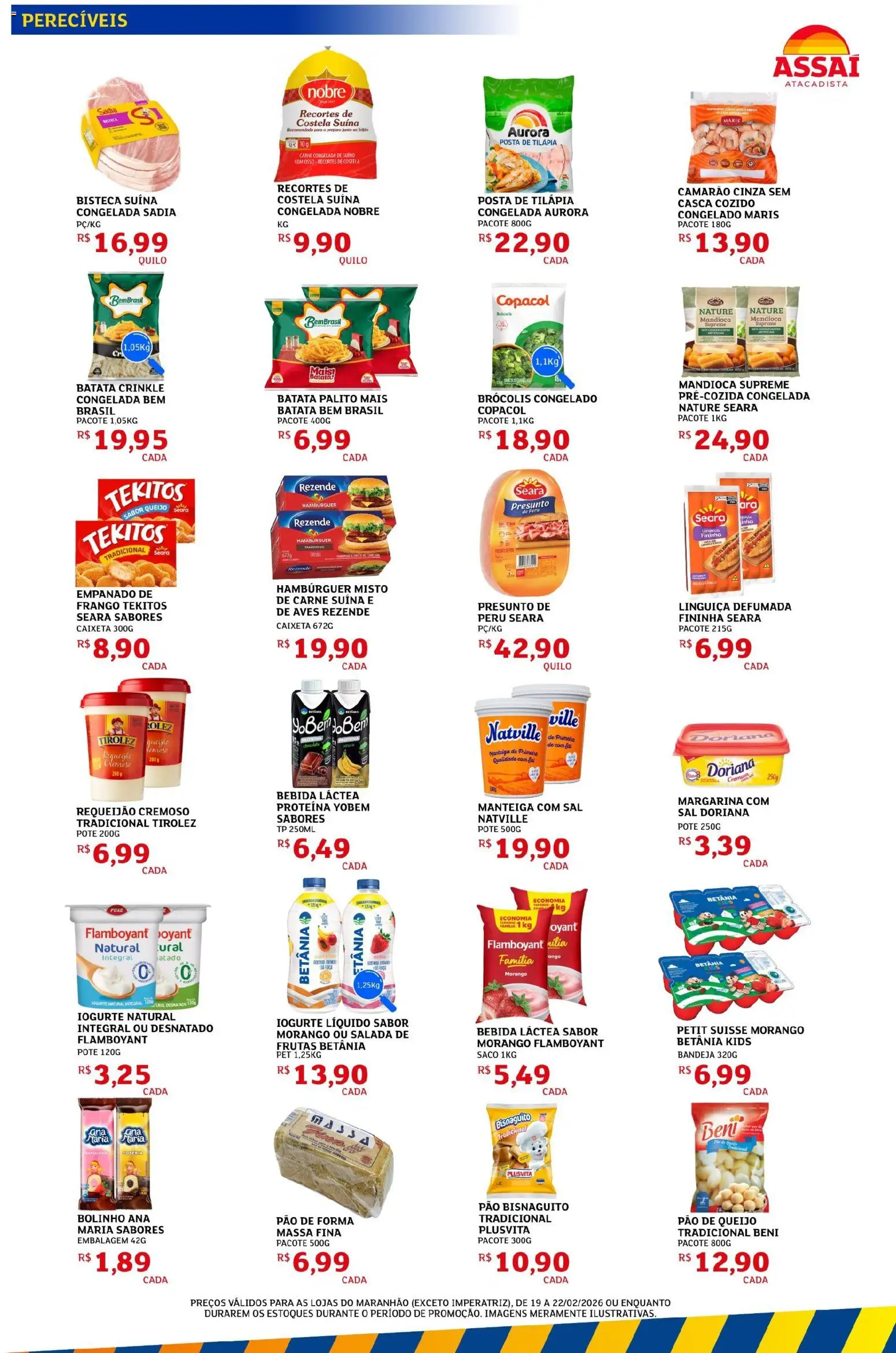 Assaí Atacadista Folheto - válido de 21.02.2026 | Página: 3 | Produtos: Linguiça, Camarão, Bebida, Requeijão