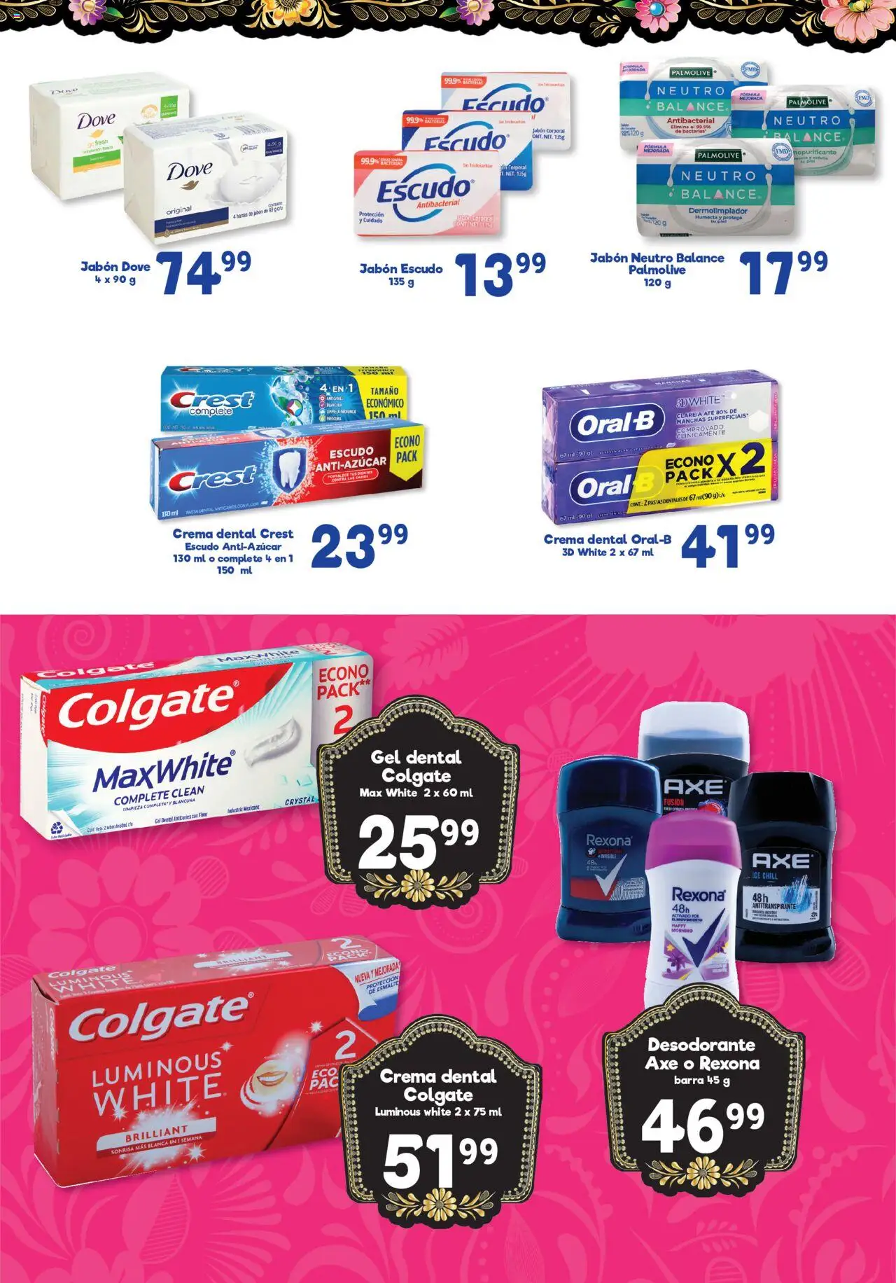 Nuevas ofertas de S-Mart válidas en toda la República Mexicana desde el 15.08.2025. ¡Encuentra las mejores ofertas en S-Ma- Folleto de Feria - Reynosa (y Rio Bravo)! | Página: 4 | Productos: Desodorante, Pasta dental, Crema, Pasta