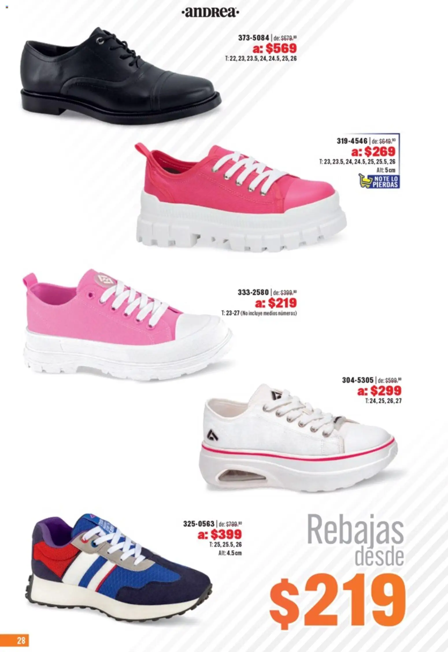 Nuevas ofertas de Andrea válidas en toda la República Mexicana desde el 05.04.2026. ¡Encuentra las mejores ofertas en Andrea catálogo Outlet! | Página: 28