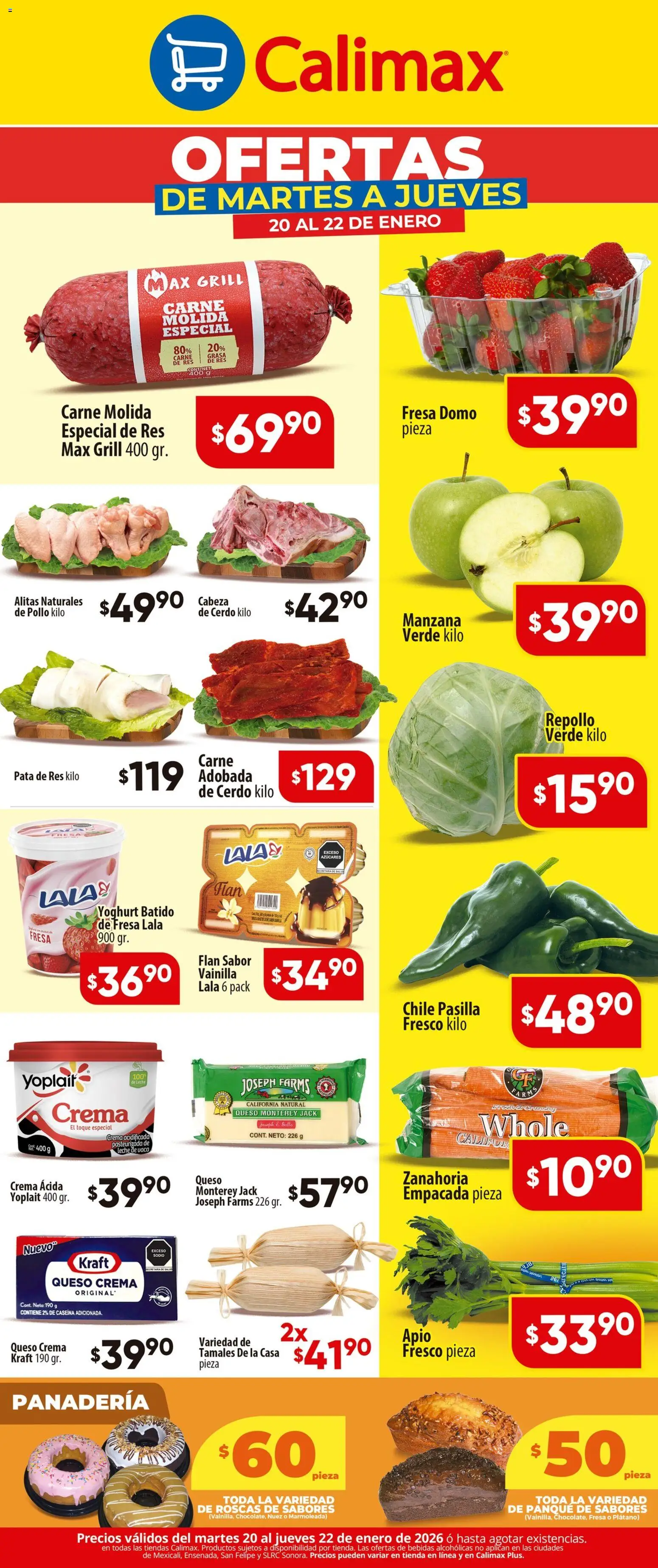 Nuevas ofertas de Calimax válidas en toda la República Mexicana desde el 20.01.2026. ¡Encuentra las mejores ofertas en Calimax folleto! | Página: 2 | Productos: Pollo, Crema, Queso, Zanahoria
