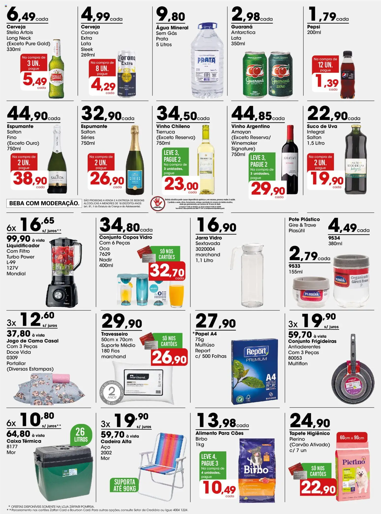 Zaffari Folheto - válido de 12.01.2026 | Página: 3 | Produtos: Cama, Liquidificador, Tapete, Copos