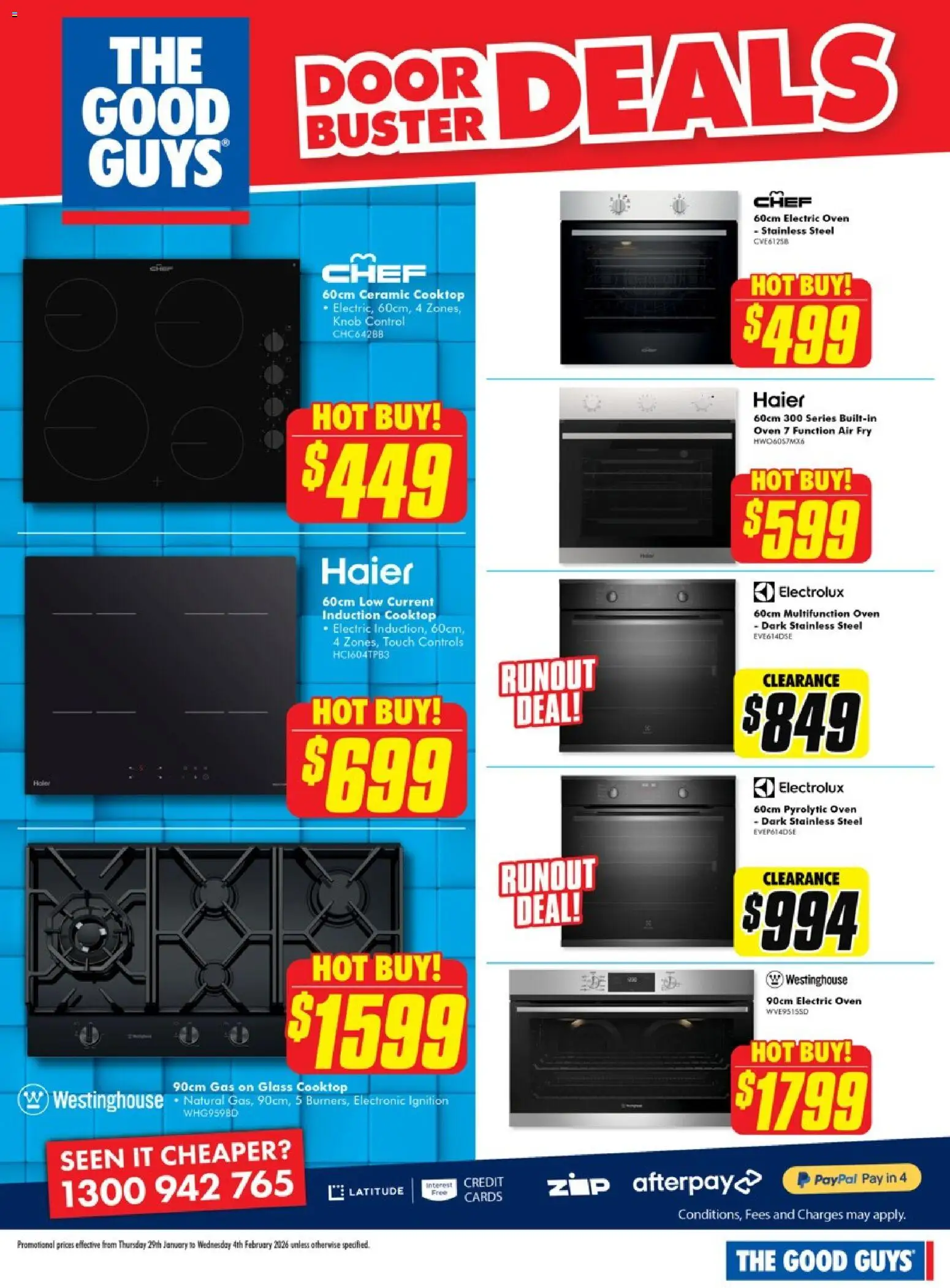 The Good Guys catalogue - valid from 28.01.2026 | Page: 11 | Products: Door, Oven, Cooktop