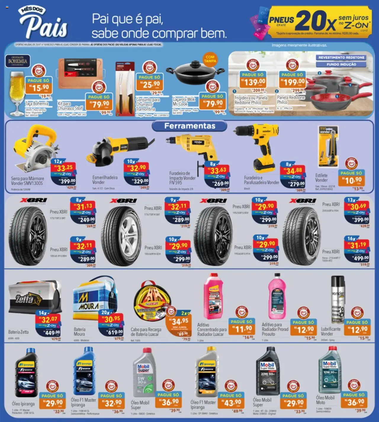 Supermercados Condor Folheto - válido de 25.07.2025 | Página: 31 | Produtos: Pneu, Frigideira, Panela, Estilete