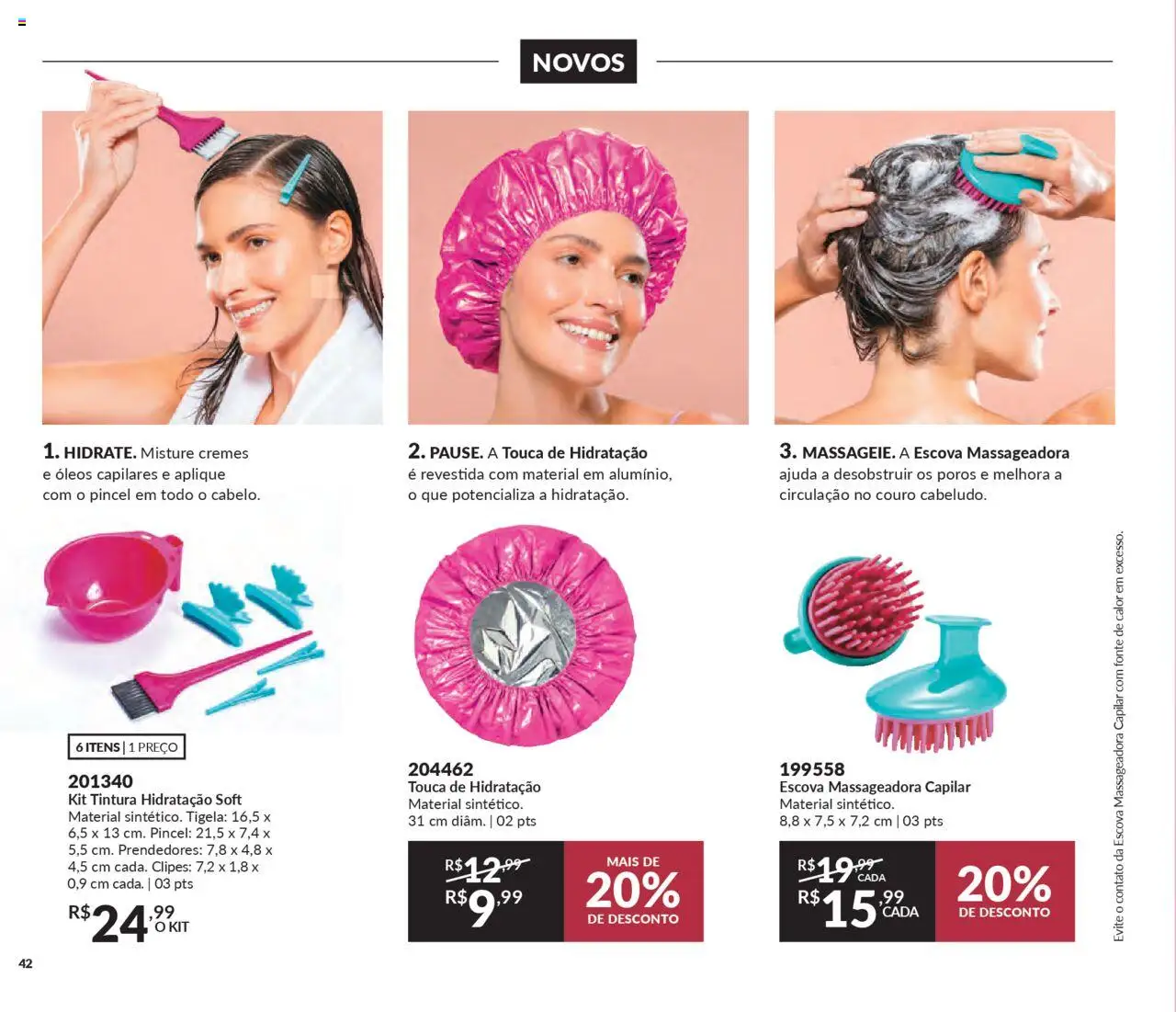 Avon Folheto - válido de 13.06.2025 | Página: 42 | Produtos: Touca, Pincel, Escova, Tigela