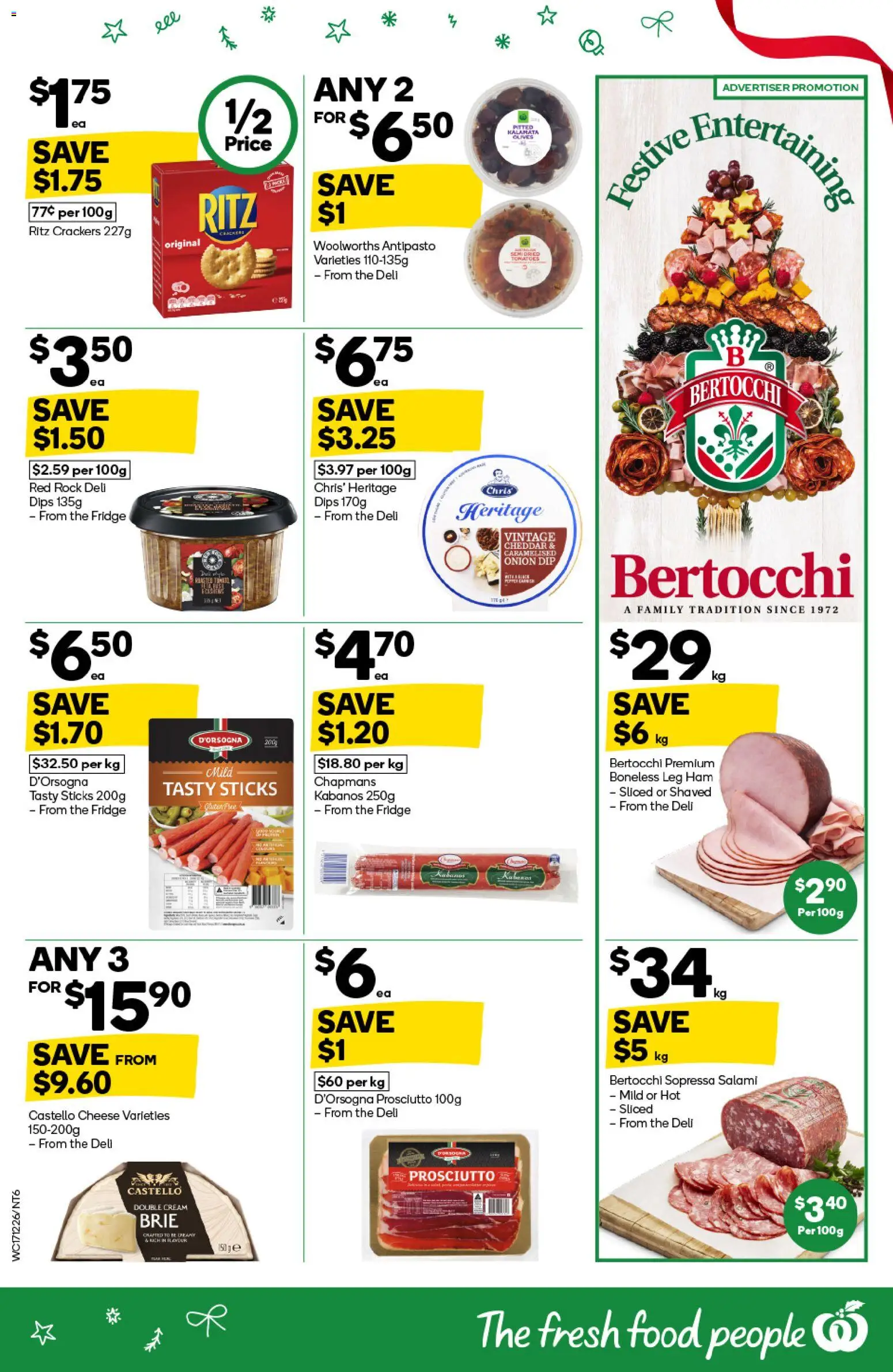 Woolworths catalogue - valid from 17.12.2025 | Page: 6 | Products: Ham, Tomatoes, Olives, Fridge
