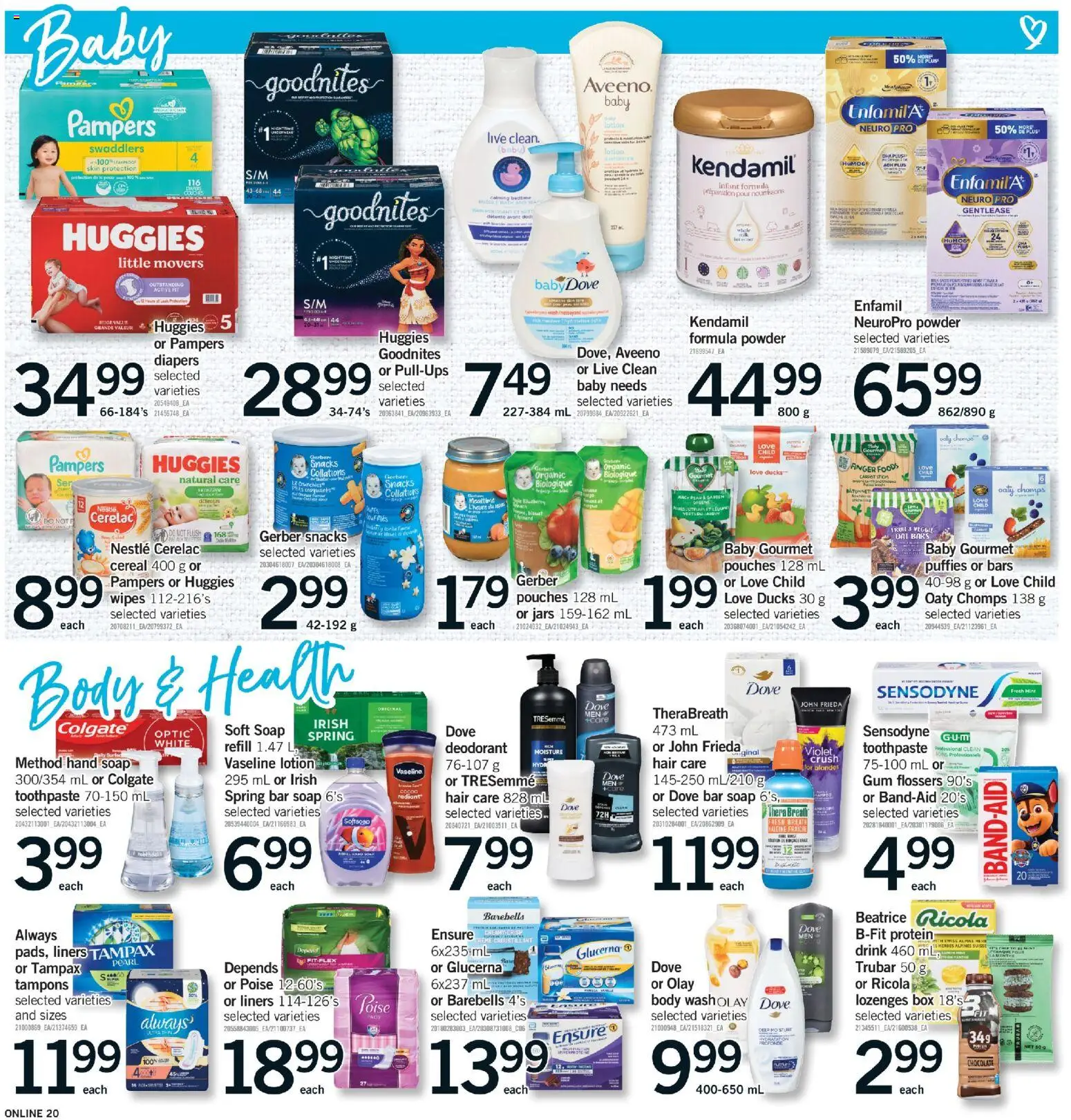 Fortinos flyer valid from 26.02.2026 | Page: 20 | Products: Carrot, Deodorant, Toothpaste, Box