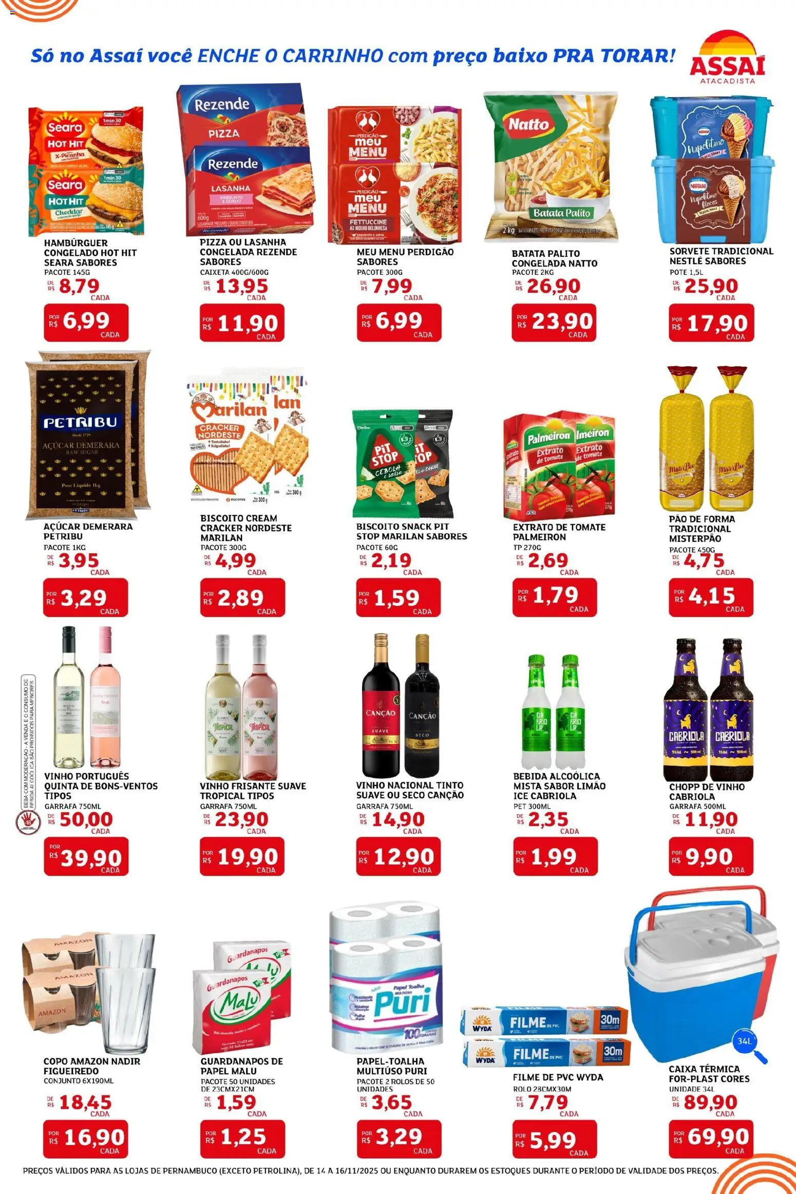Assaí Atacadista Folheto - válido de 14.11.2025 | Página: 2 | Produtos: filme de PVC, Caixa térmica, Biscoito, Baixo
