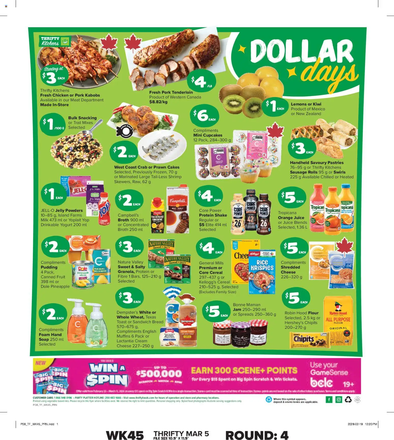 Thrifty Foods flyer valid from 05.03.2026 | Page: 2 | Products: Pineapple, Cream, Soap, Juice