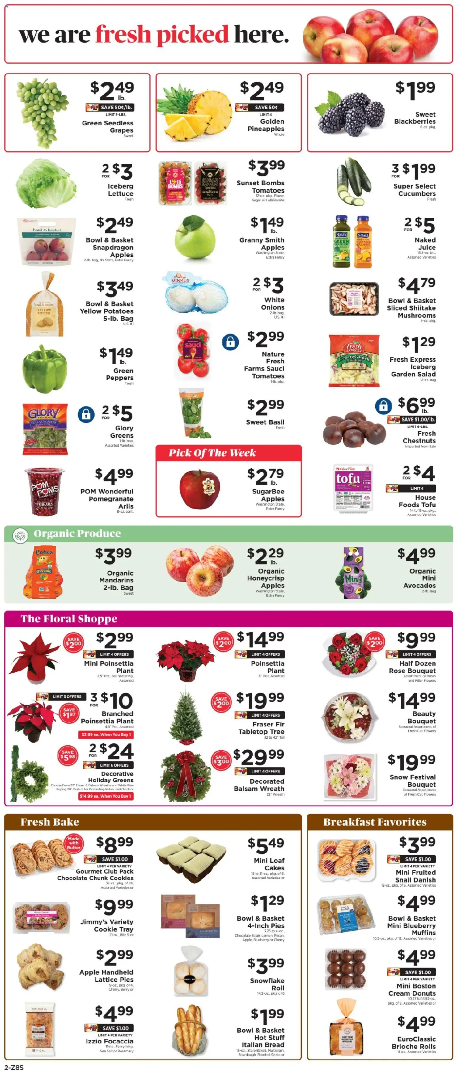 ShopRite Weekly Ad - valid from 28.11.2025 | Page: 2 | Products: Peppers, Mushrooms, Basket, Salad