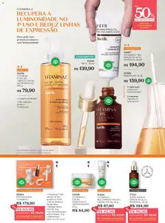 O Boticário Folheto - válido de 01.09.2025 | Página: 150 | Produtos: Sérum, Gel de limpeza, Creme, Vitamina c