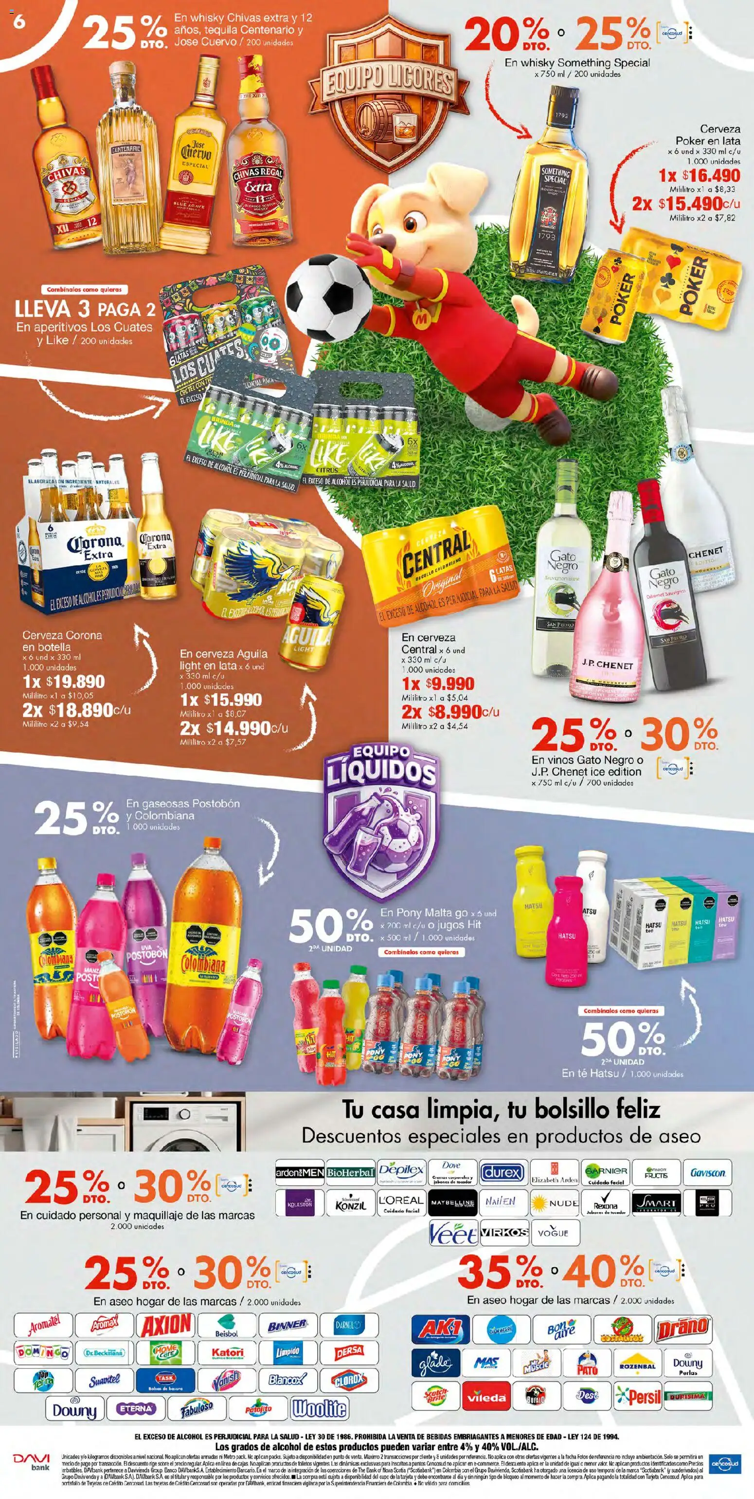 Metro revista - valida desde el 10.04.2026 | Página: 6 | Productos: Té, Banco, Maquillaje, Cerveza