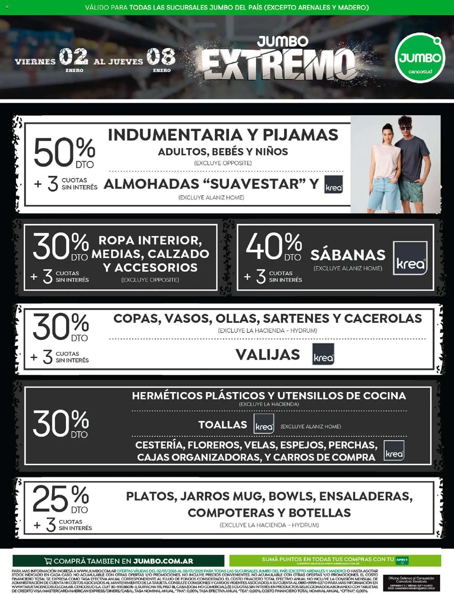 Jumbo - Oferta | Electro y Hogar │ válido desde el 02.01.2026 | Página: 2 | Productos: Cocina, Sabanas, Toallas, Ropa