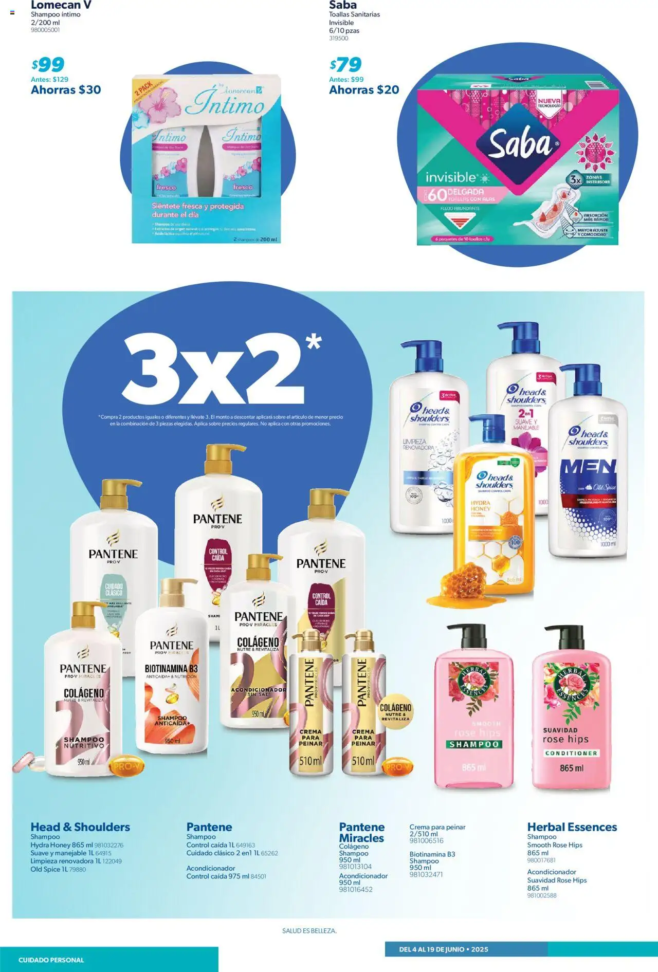 Nuevas ofertas de Sam's Club válidas en toda la República Mexicana desde el 04.06.2025. ¡Encuentra las mejores ofertas en Sam's Club catálogo! | Página: 5 | Productos: Crema, Toallas, Acondicionador, Sobre