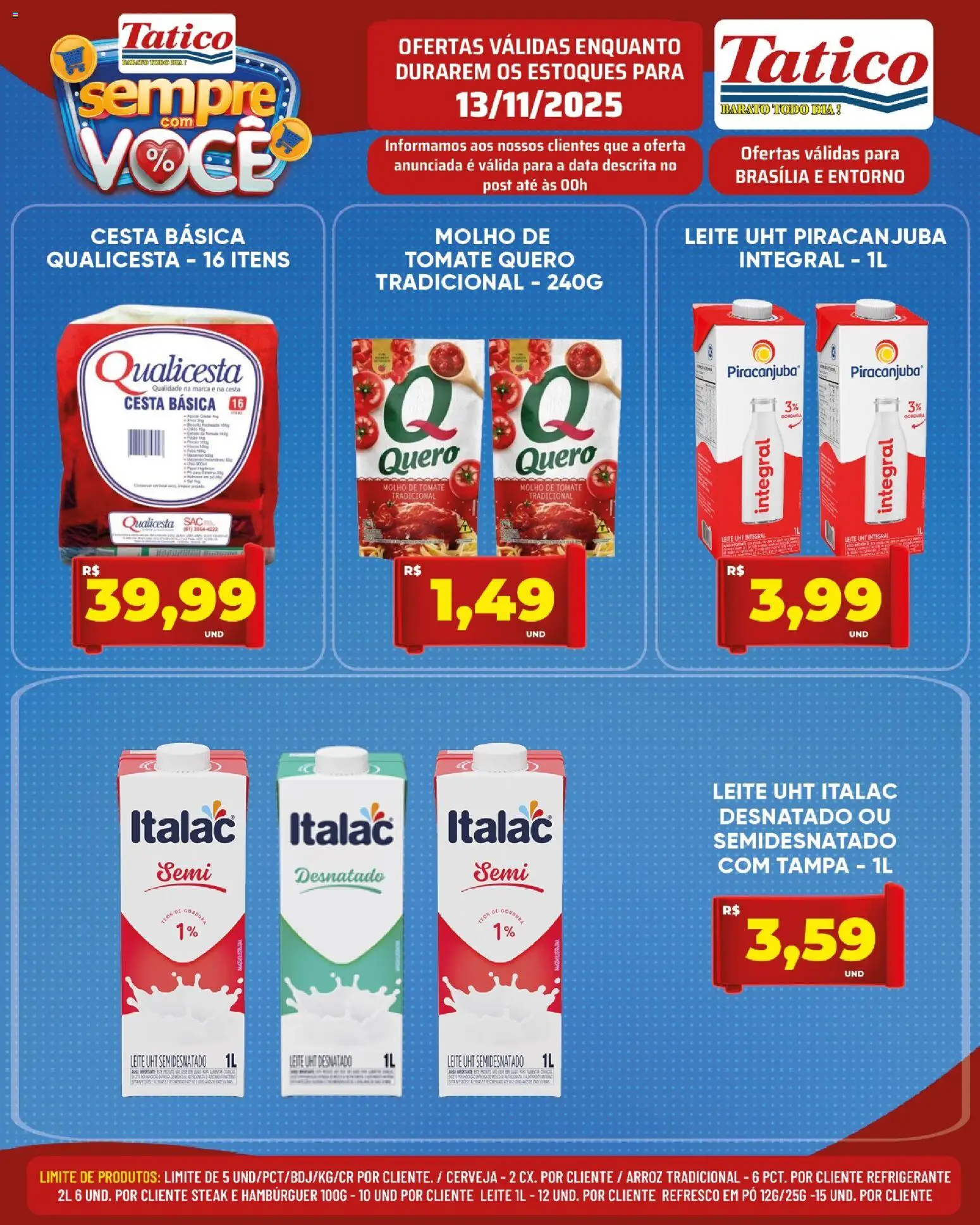 Tatico Folheto - válido de 13.11.2025 | Página: 10 | Produtos: Pó, Cerveja, Hambúrguer, Refrigerante