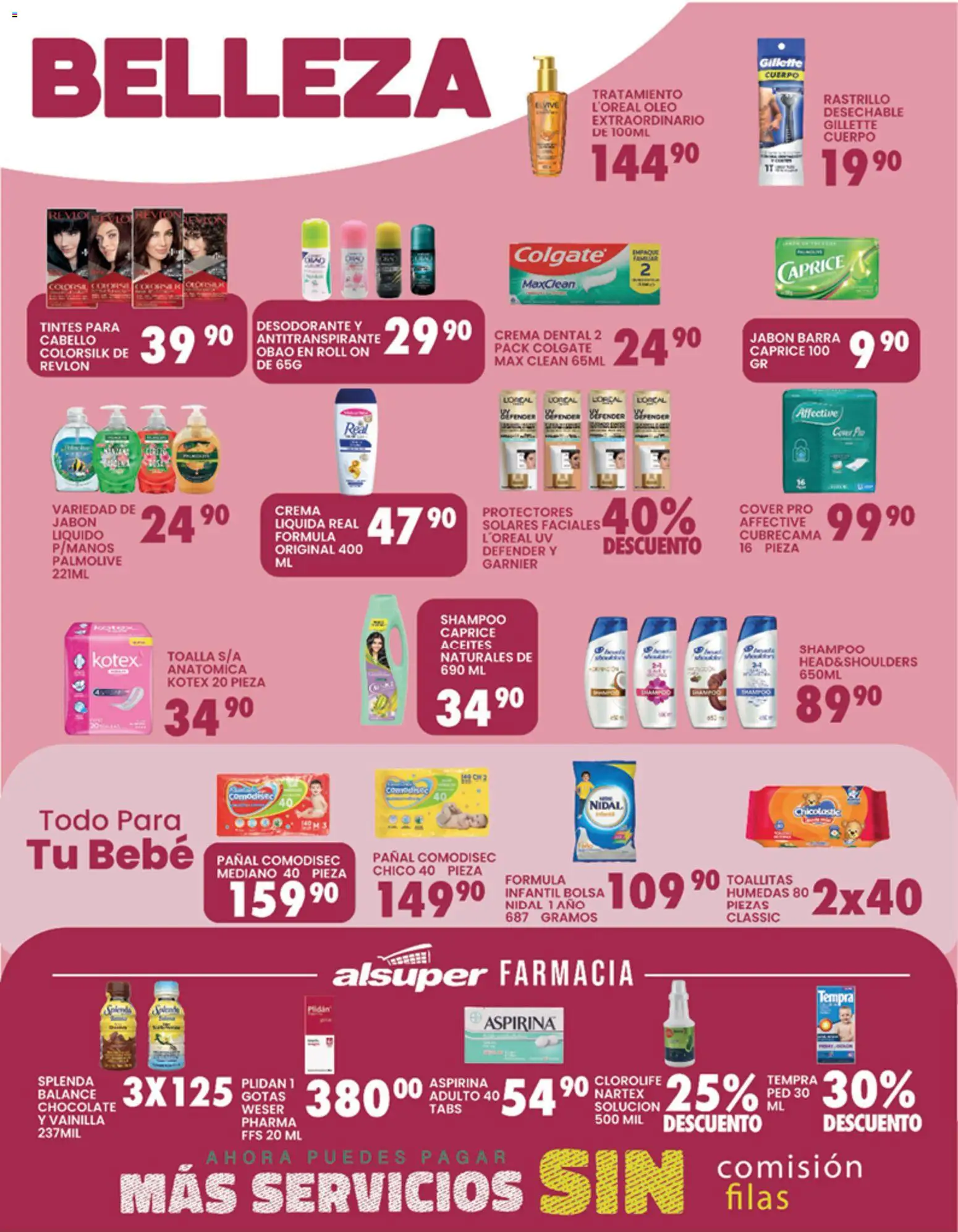 Nuevas ofertas de Alsuper válidas en toda la República Mexicana desde el 31.03.2026. ¡Encuentra las mejores ofertas en Alsuper folleto Chihuahua-Estado! | Página: 4 | Productos: Crema, Bolsa, Rastrillo, Barra