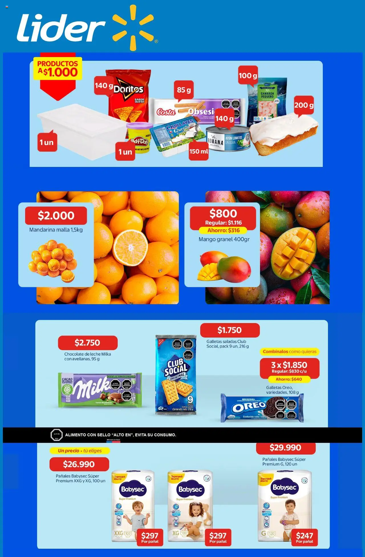 Lider ofertas  │ válido desde el 30.07.2025 | Página: 1 | Productos: Atún, Cacao, Leche, Chocolate