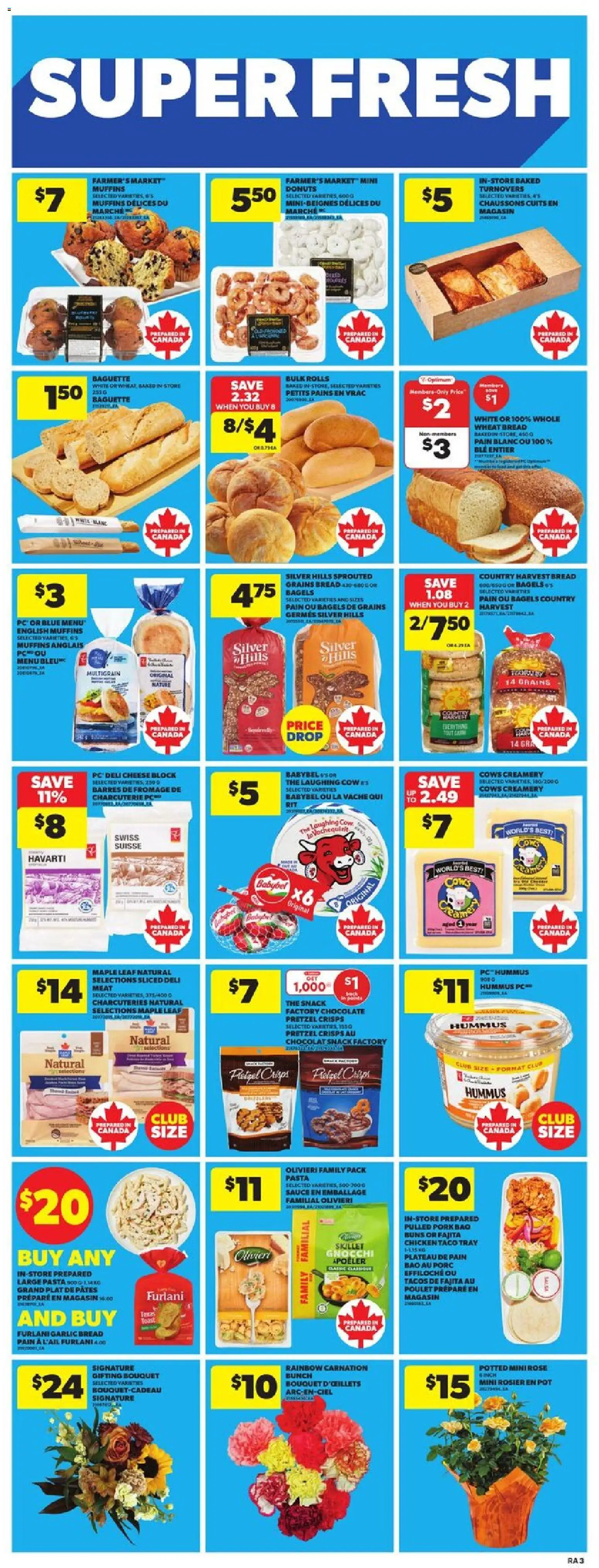 Atlantic Superstore flyer valid from 23.10.2025 | Page: 6 | Products: Pasta, PC, Cheese, Bread