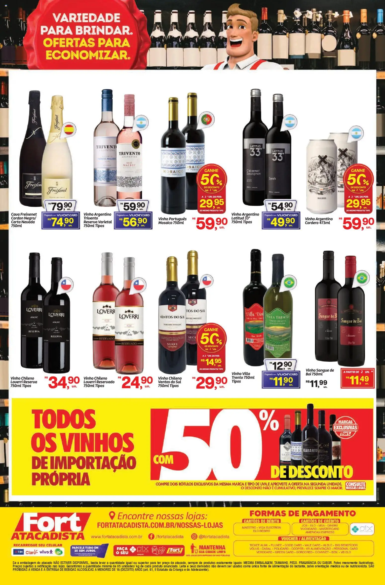 Fort Atacadista Folheto - válido de 21.11.2025 | Página: 2 | Produtos: Celular, Fragrância, Leite, Vinho