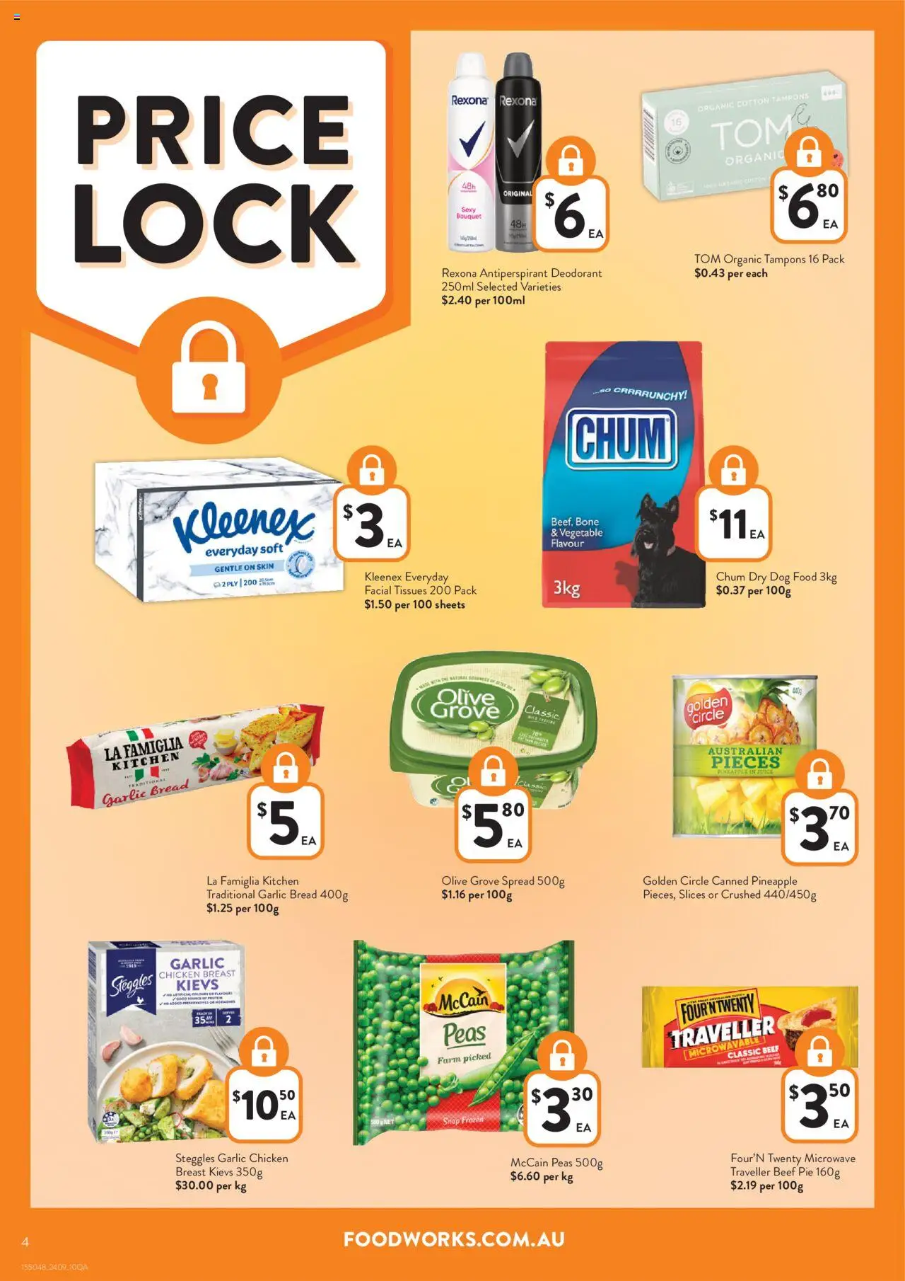 Foodworks catalogue - valid from 24.09.2025 | Page: 4 | Products: Chicken, Beef, Microwave, Tampons