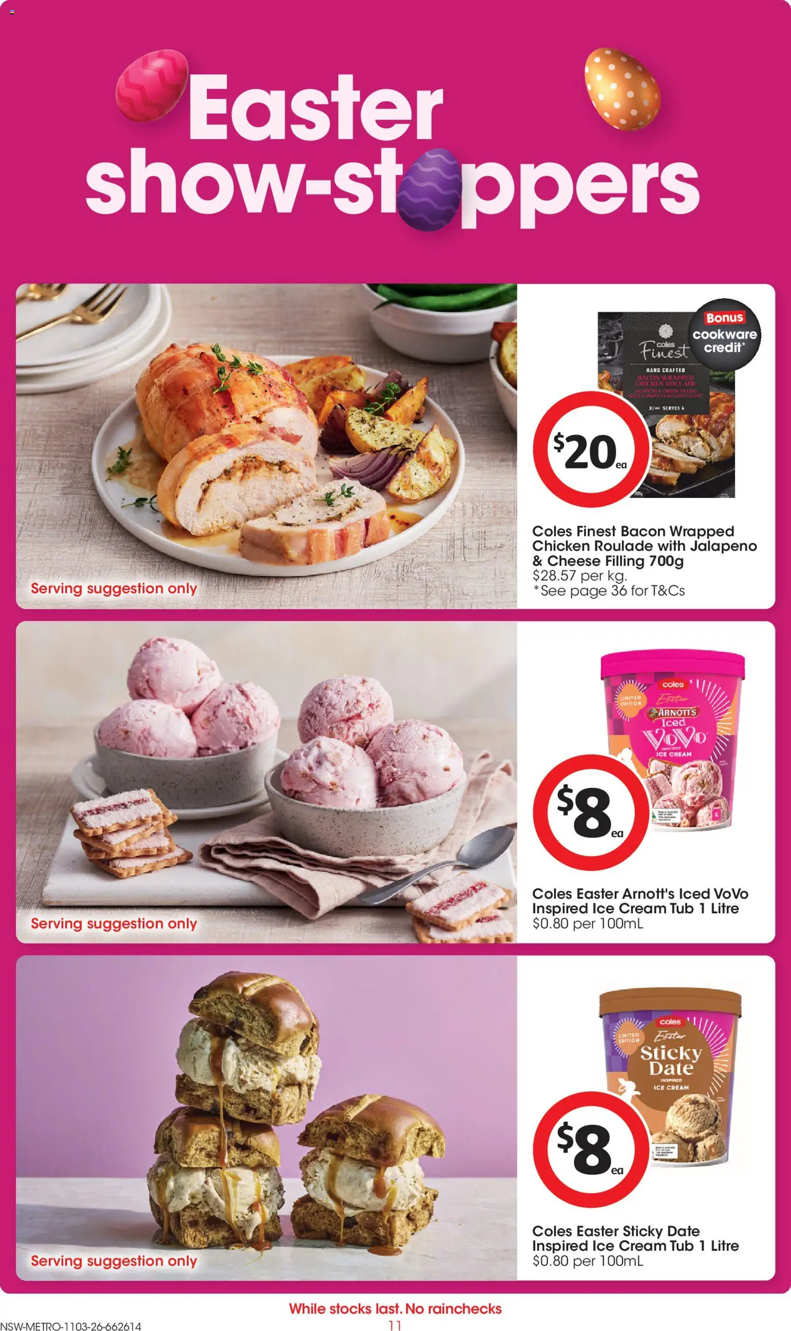 Coles catalogue - valid from 11.03.2026 | Page: 11 | Products: Bacon, Cheese, Cream, Date