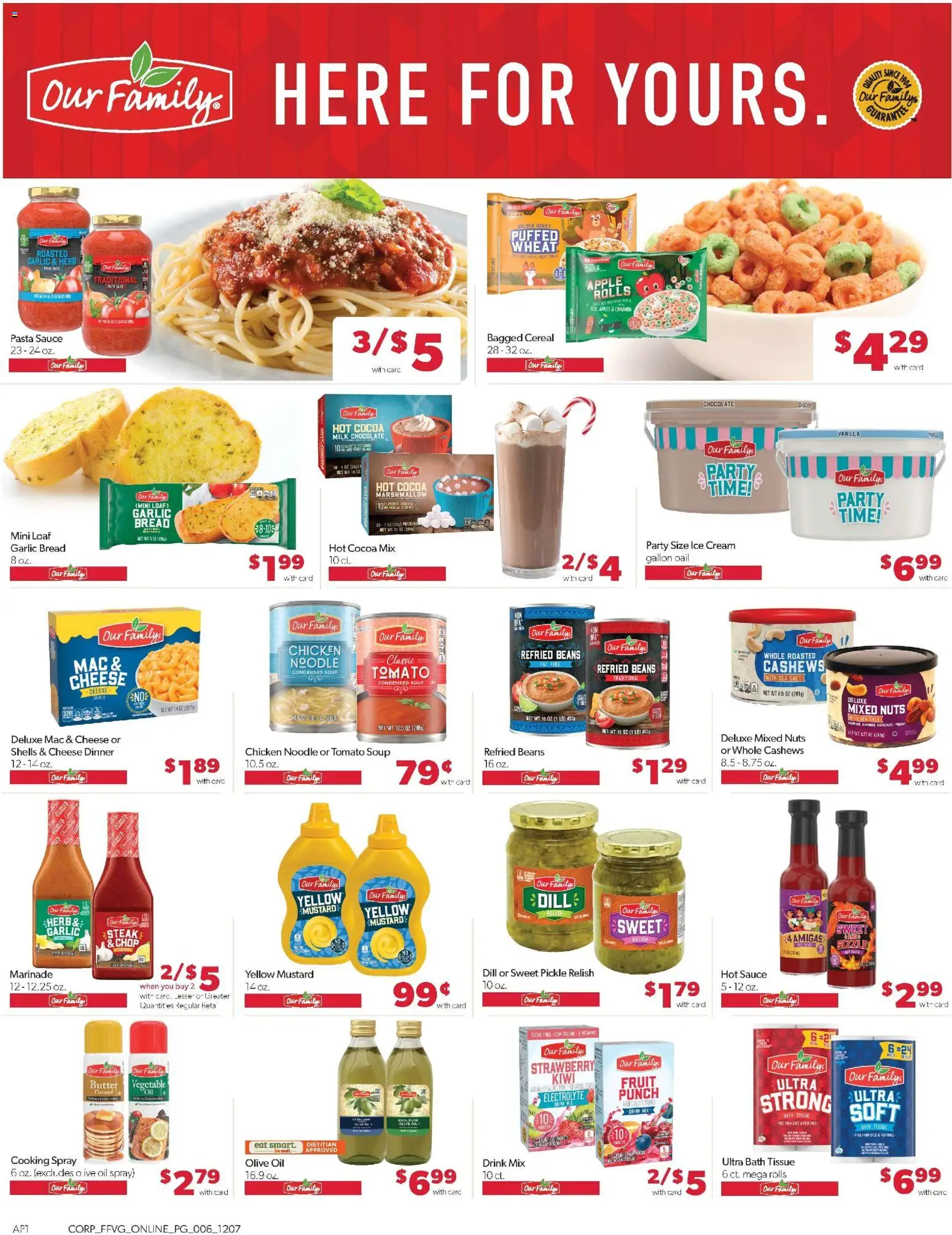Family Fare Weekly Ad - valid from 07.12.2025 | Page: 15 | Products: Oil, Pasta, Ice cream, Sauce