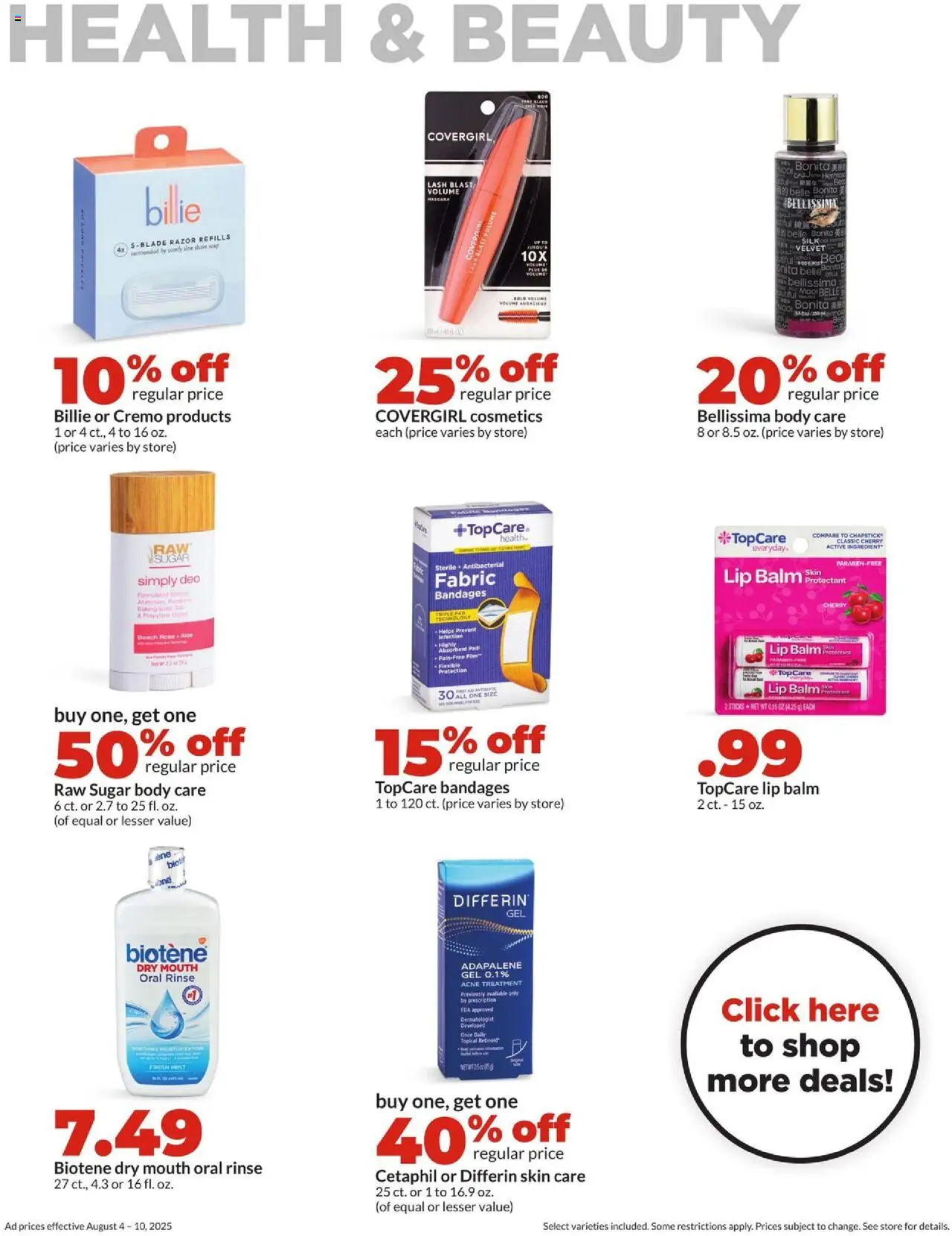 HyVee Weekly Ad - valid from 04.08.2025 | Page: 37 | Products: Mascara, Soap, Sugar