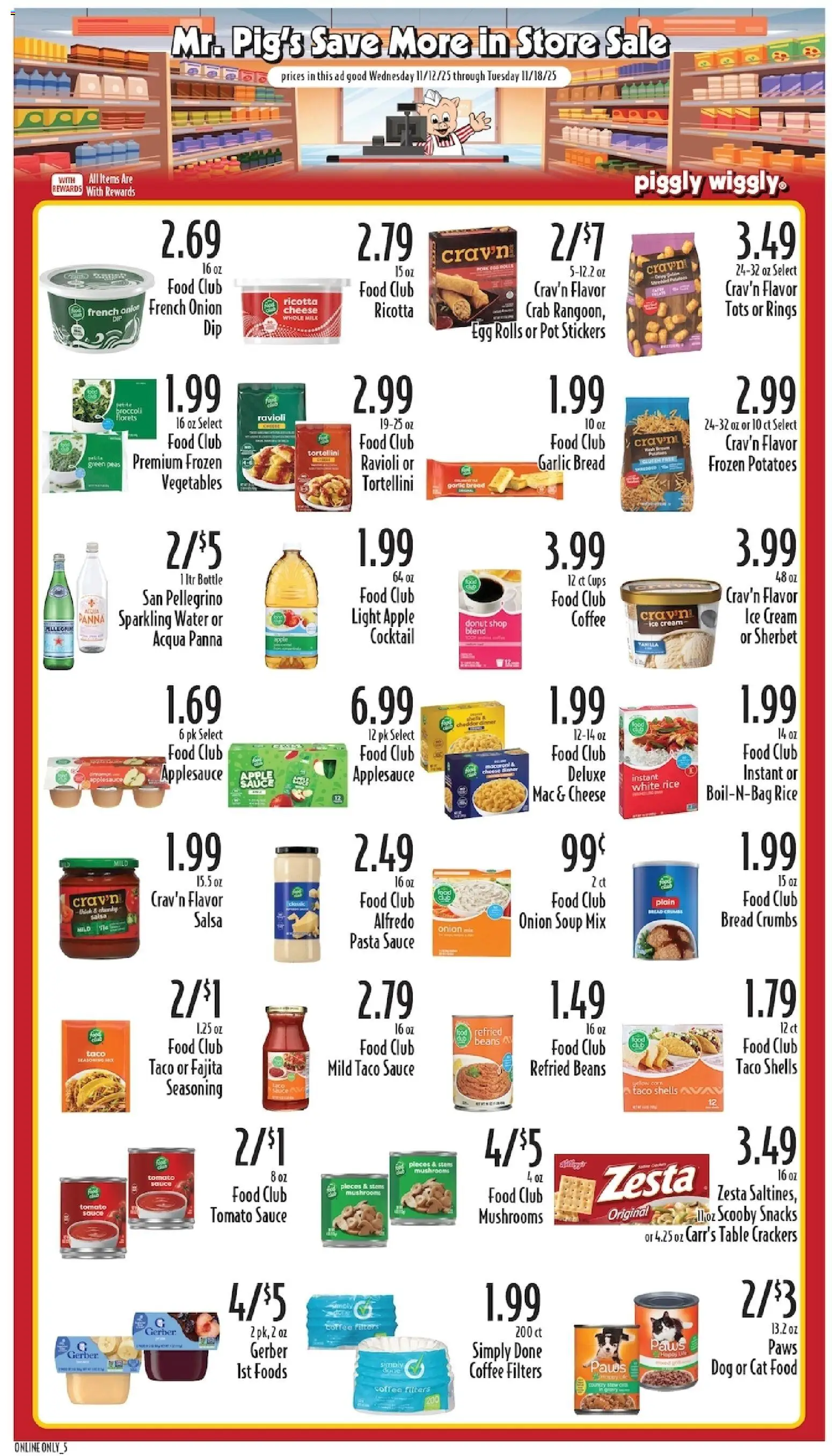Piggly Wiggly Weekly Ad - valid from 12.11.2025 | Page: 7 | Products: Table, Cheese, Sauce, Garlic
