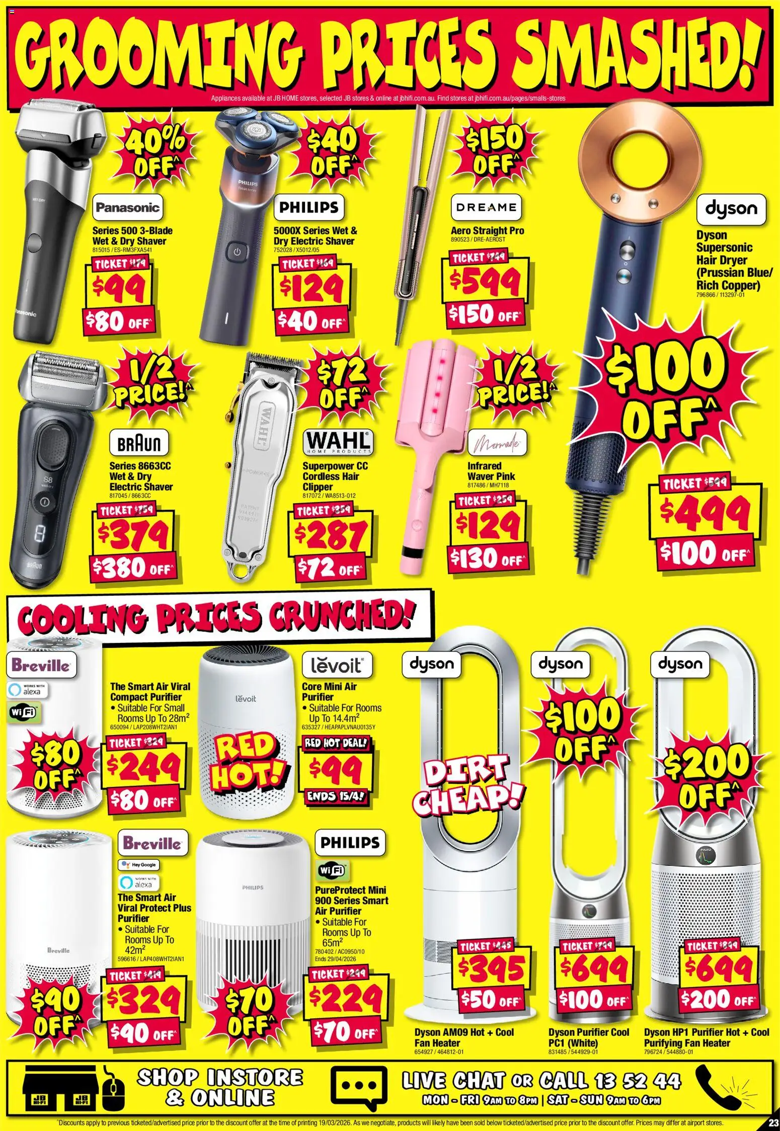 JB Hi-Fi catalogue - valid from 02.04.2026 | Page: 23 | Products: Heater, Dryer, Air purifier, Hair dryer