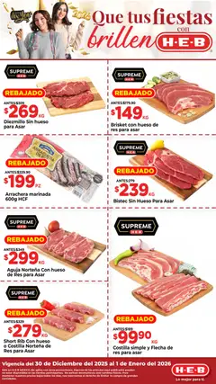 Vista previa de H-E-B folleto Que tus fiestas brillen, nuevo folleto de la tienda, válido en México a partir del 30.12.2025