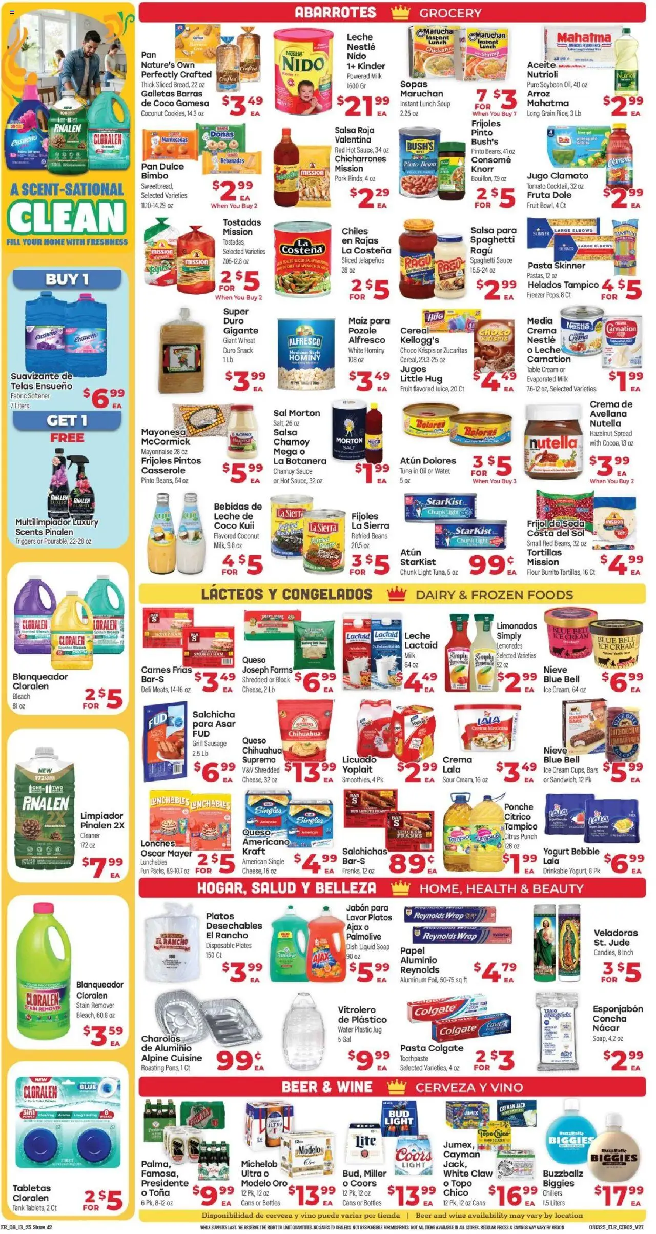 El Rancho - Weekly Ad - valid from 13.08.2025 | Page: 2 | Products: Oil, Wine, Pasta, Lime