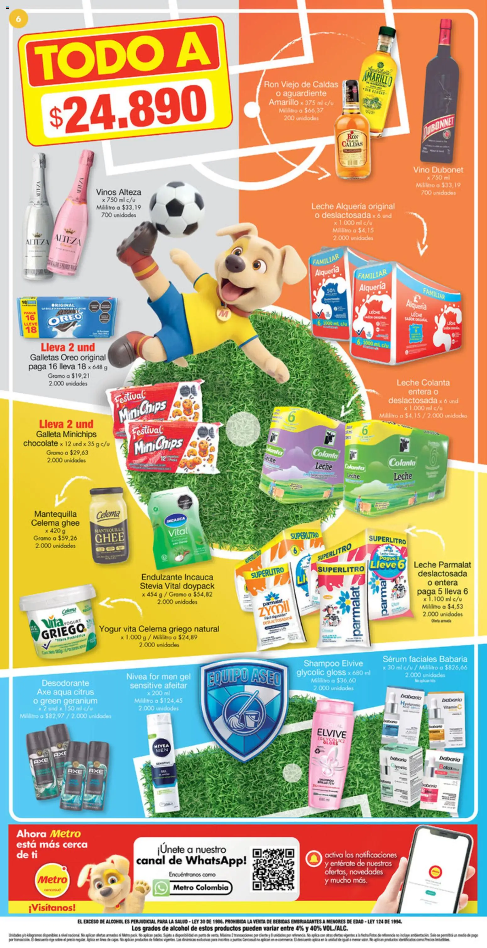 Metro revista - valida desde el 23.04.2026 | Página: 6 | Productos: Ron, Shampoo, Desodorante, Chocolate