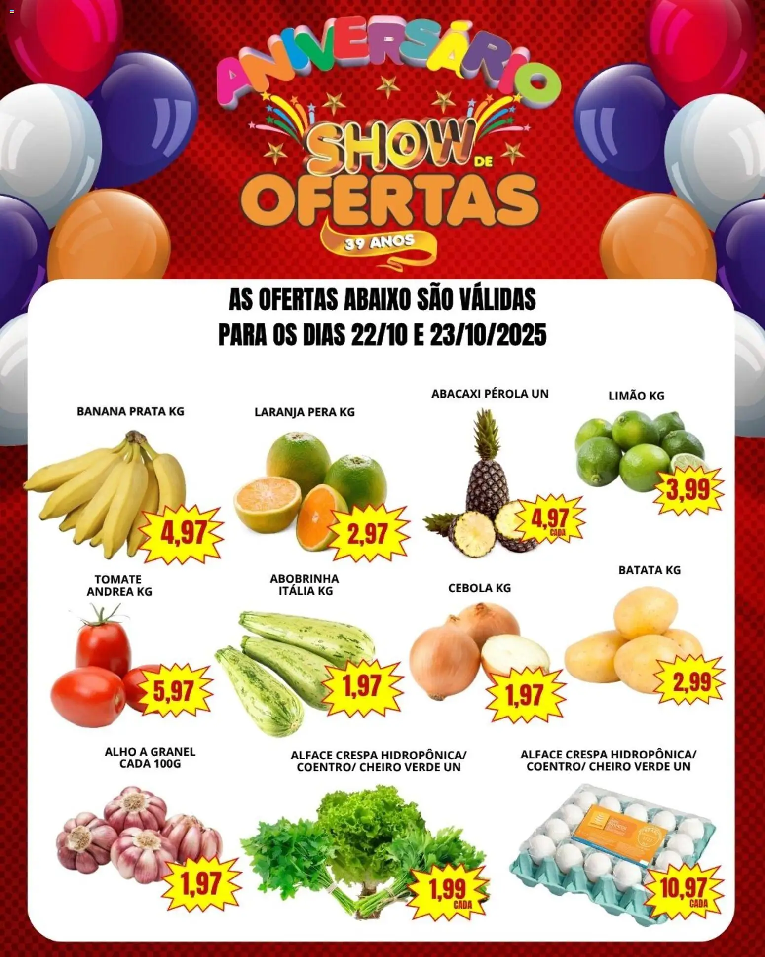 Kaçula Folheto - válido de 22.10.2025 | Página: 1 | Produtos: Abobrinha, Alho, Abacaxi, Batata