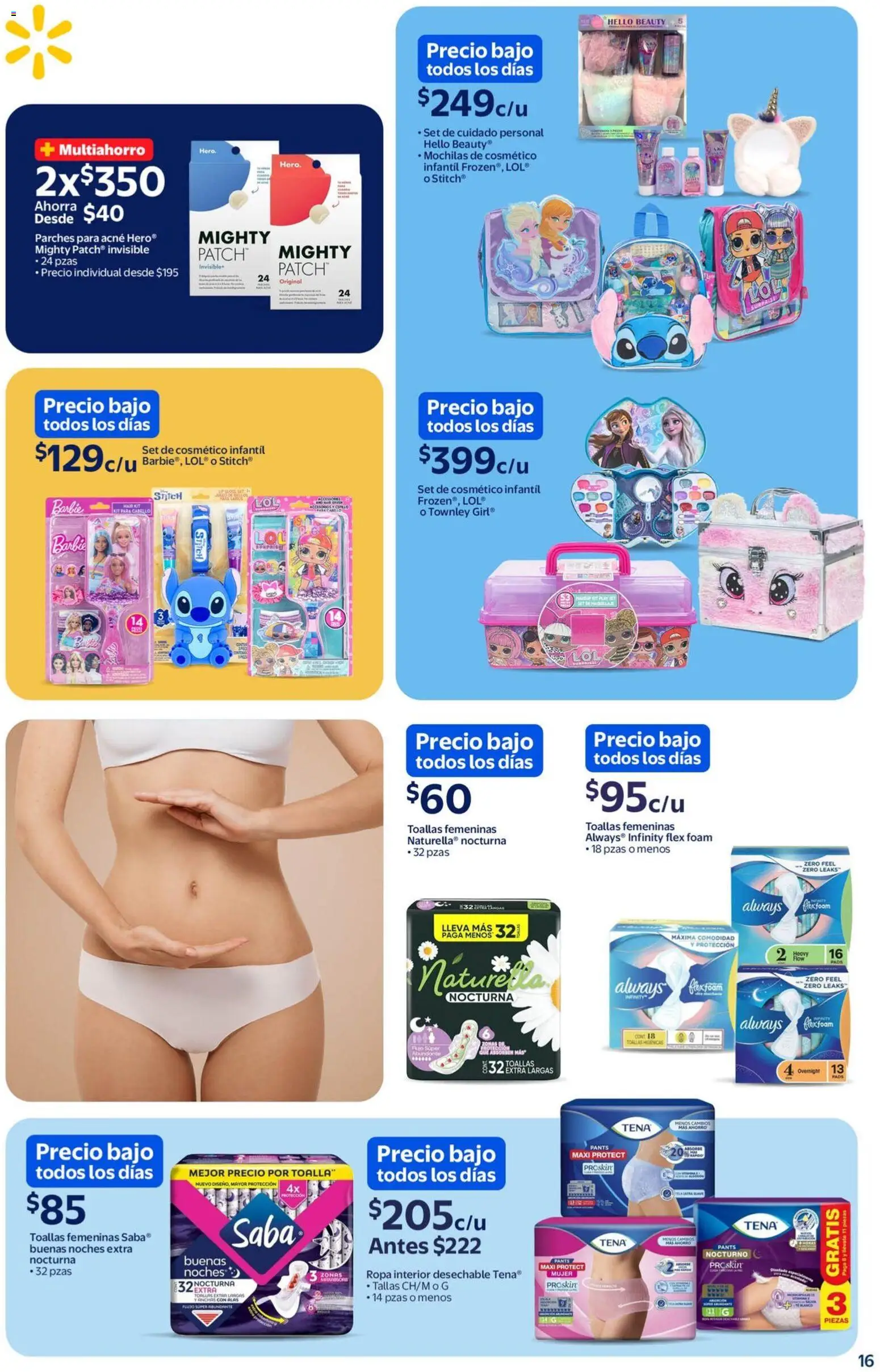 Nuevas ofertas de Walmart válidas en toda la República Mexicana desde el 01.01.2026. ¡Encuentra las mejores ofertas en Walmart folleto! | Página: 16 | Productos: Toalla, Ropa, Ropa interior, Pants