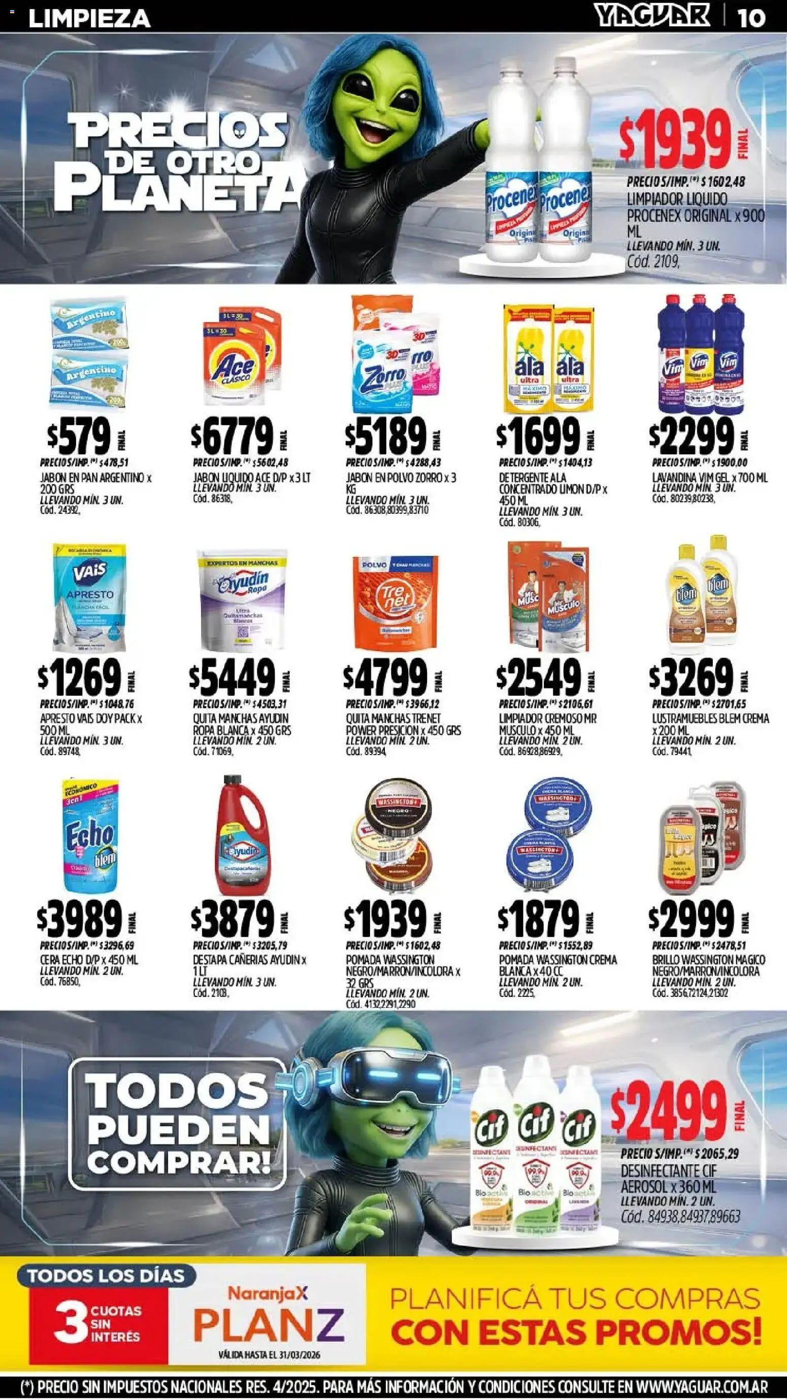 Yaguar - Oferta Semanal Ing Masch │ válido desde el 02.03.2026 | Página: 11 | Productos: Pomada, Jabón, Detergente, Ropa