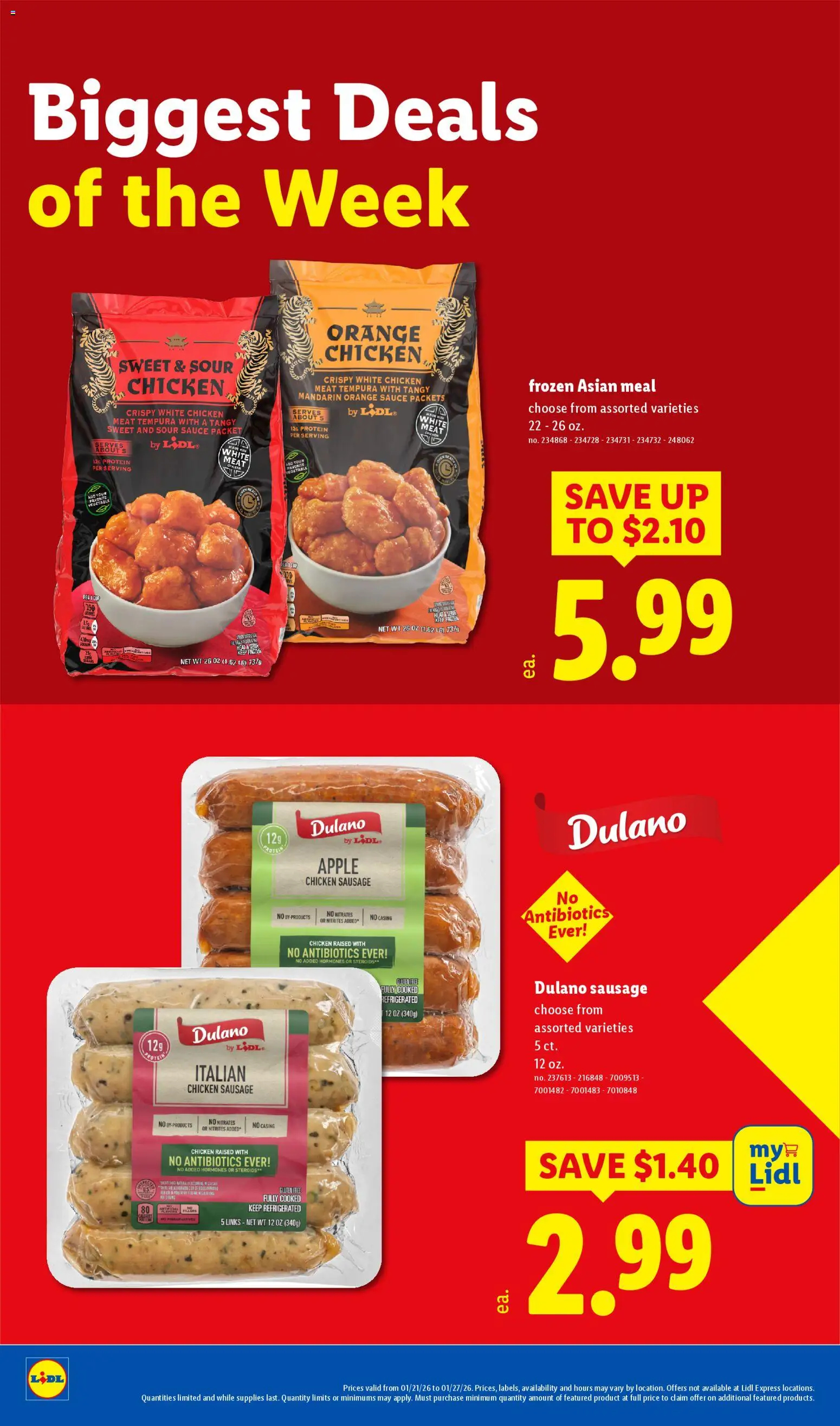 Lidl Weekly Ad - valid from 21.01.2026 | Page: 16 | Products: Chicken meat, Sauce, Sausage